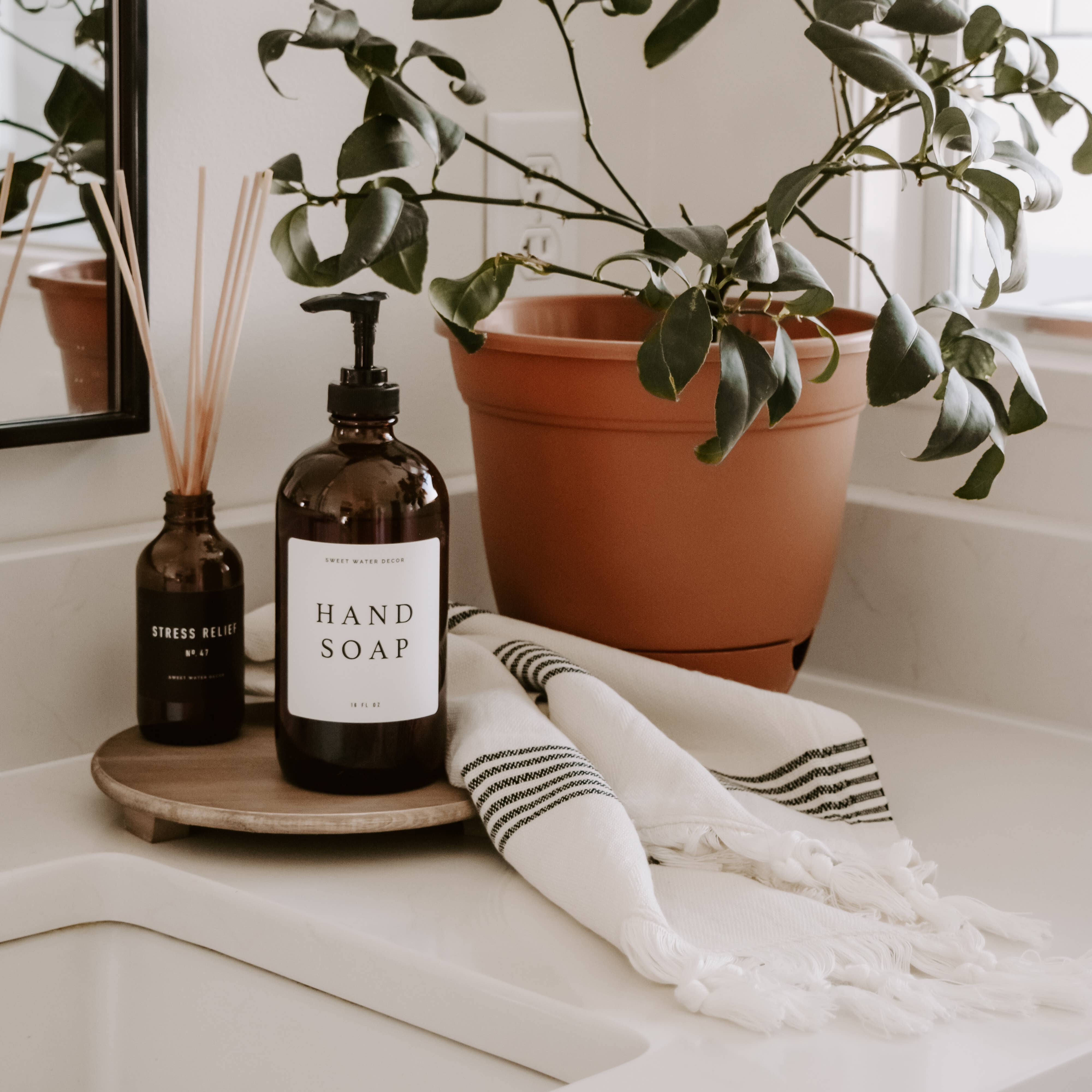 Turkish Cotton Hand Towel | Multi Stripe Design