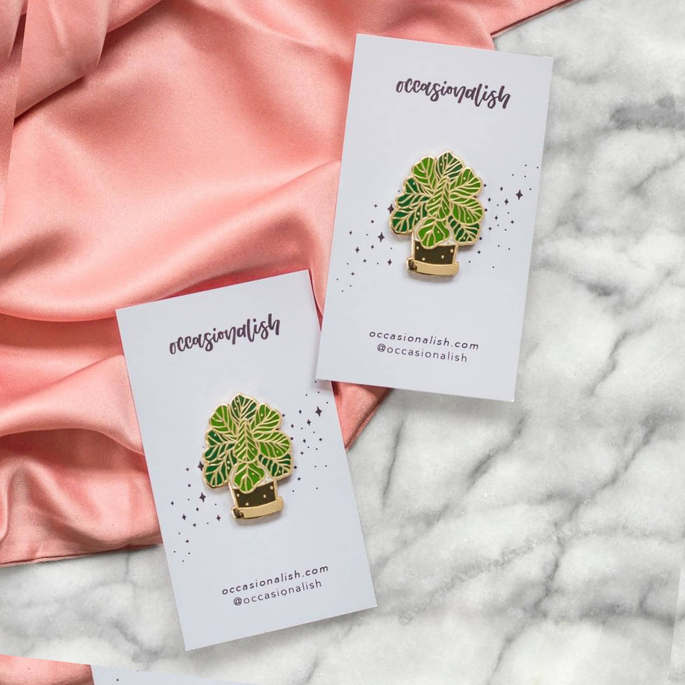 Fiddle Leaf Fig Enamel Pin | Nature-Inspired Accessory