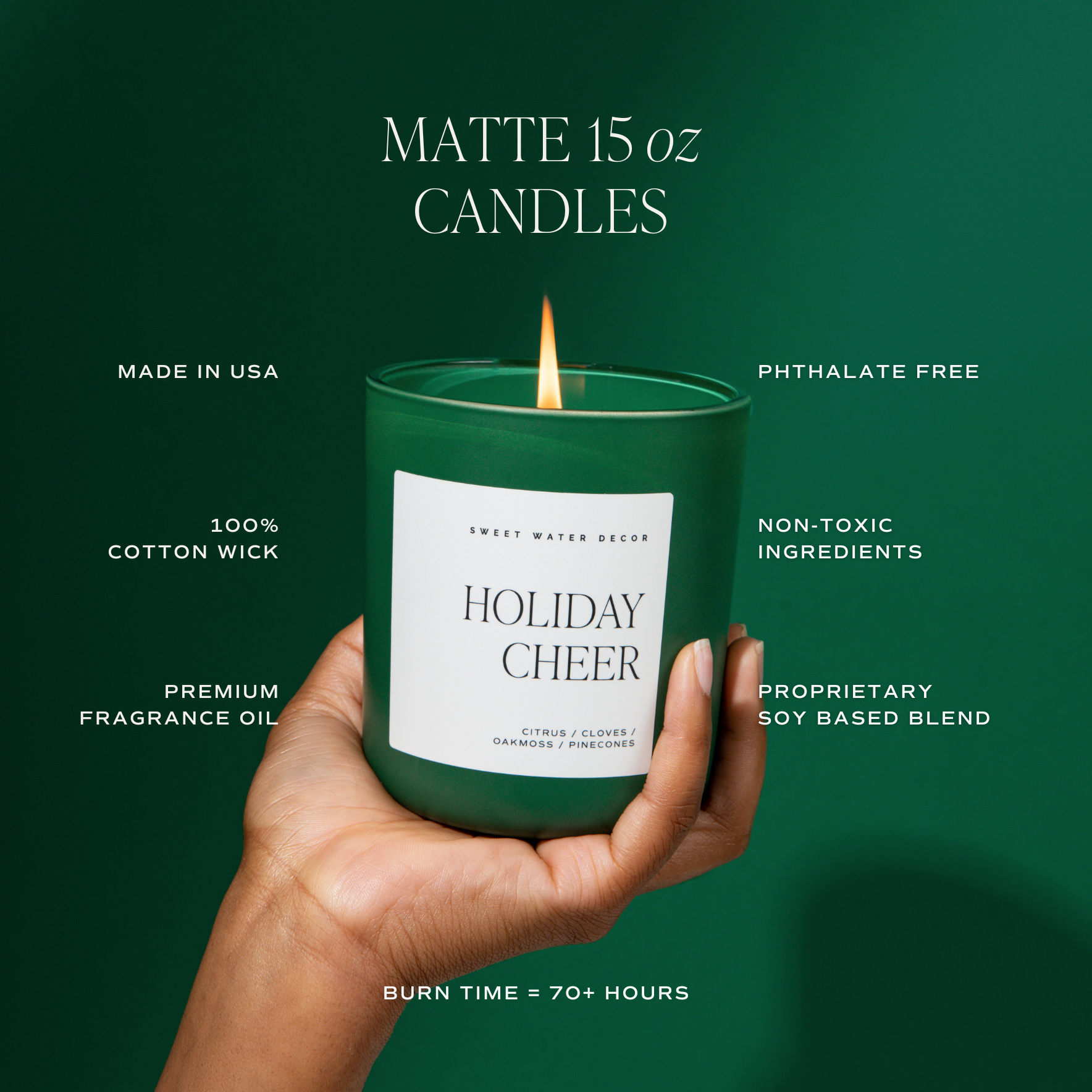 Enchanted Forest | 15 oz Soy Candle, Matte Jar