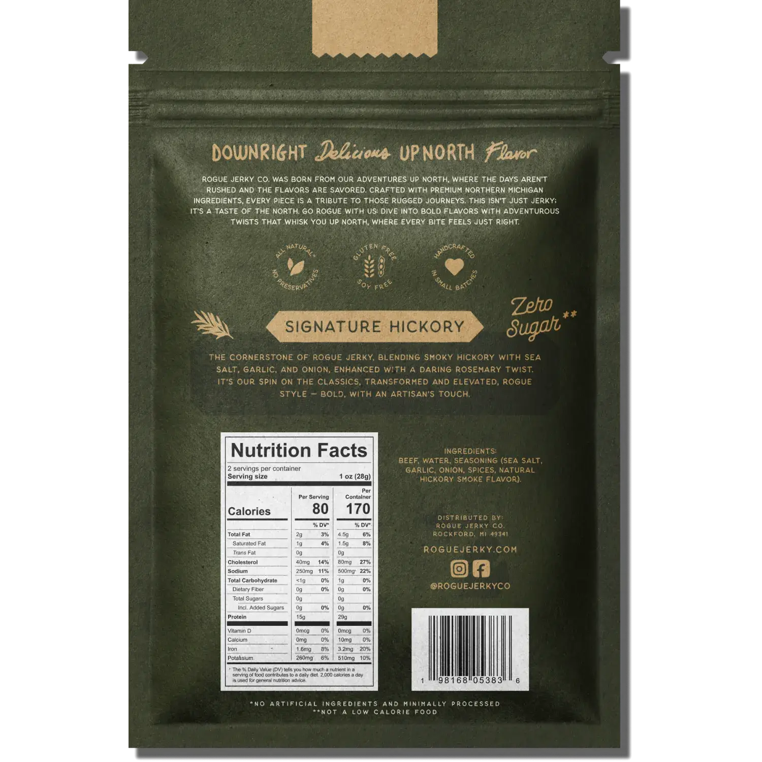 Signature Hickory Beef Jerky | Smoky & Savory Snack