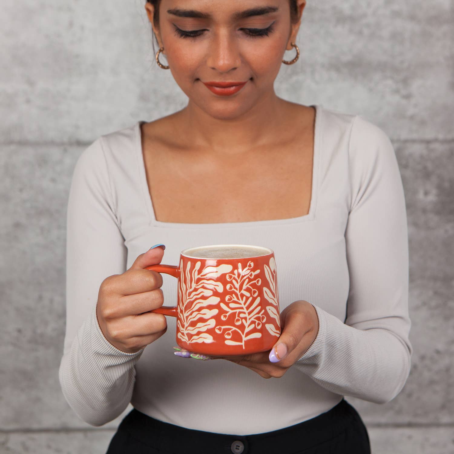 Danica Studio Entwine Imprint Mugs | 12oz Stoneware Cups