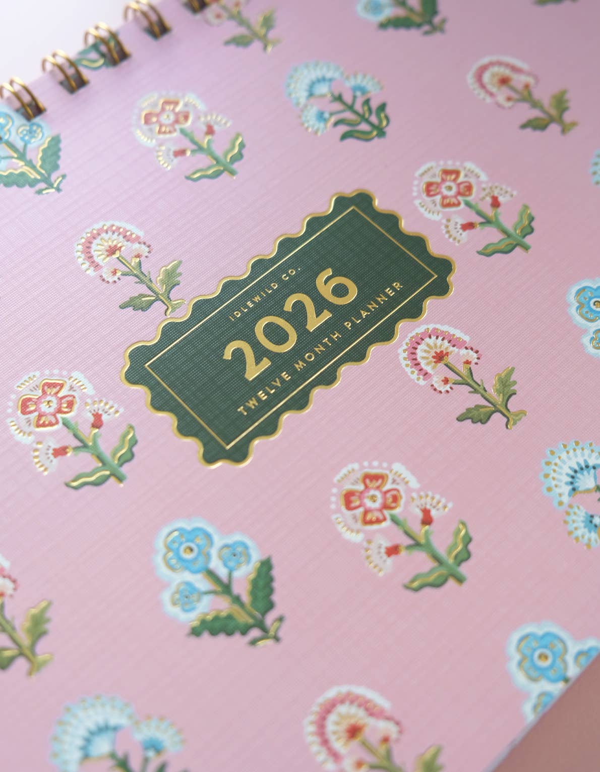 2026 Desktop Planner, Block Print Floral