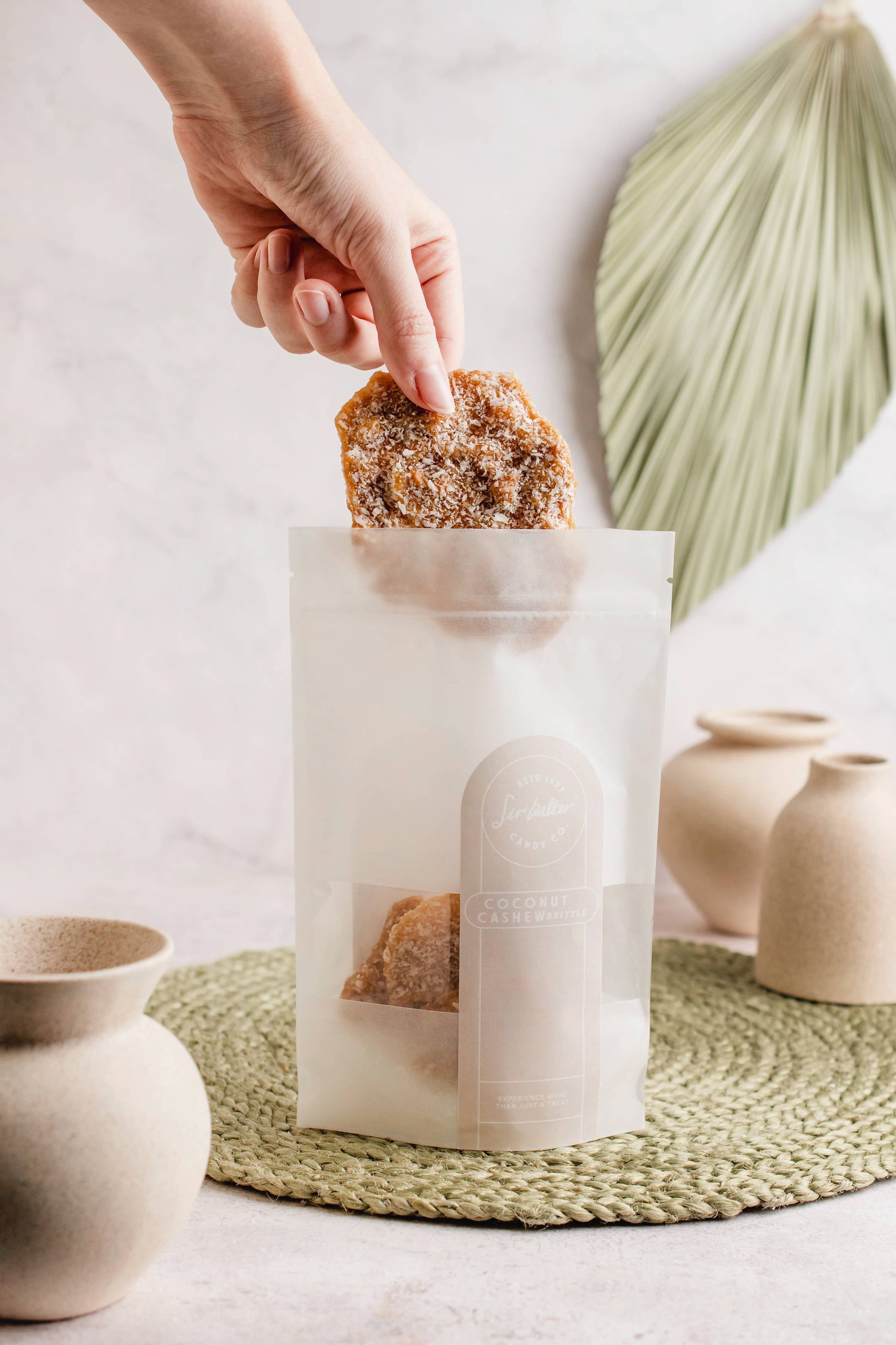 Artisanal Crisp Coconut Cashew Brittle