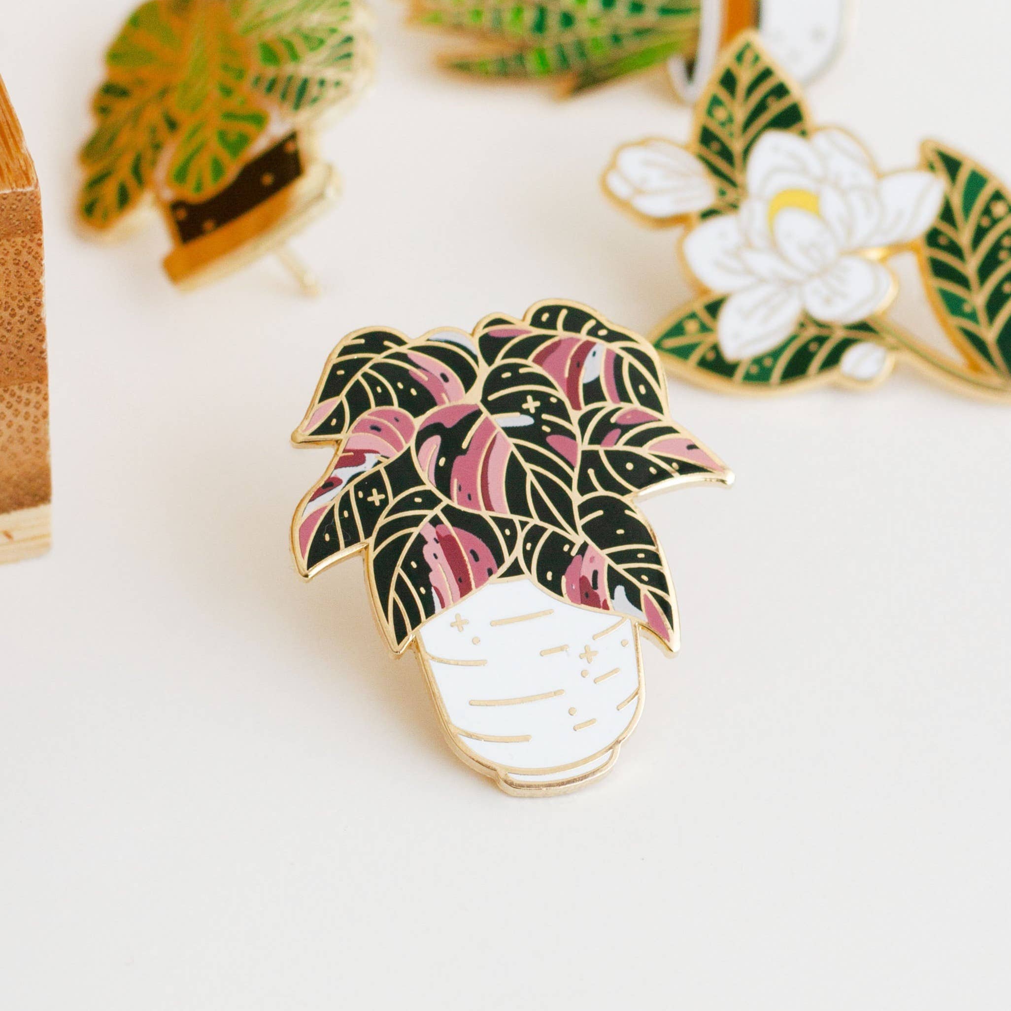 Pink Princess Philodendron Enamel Pin | Botanical Charm