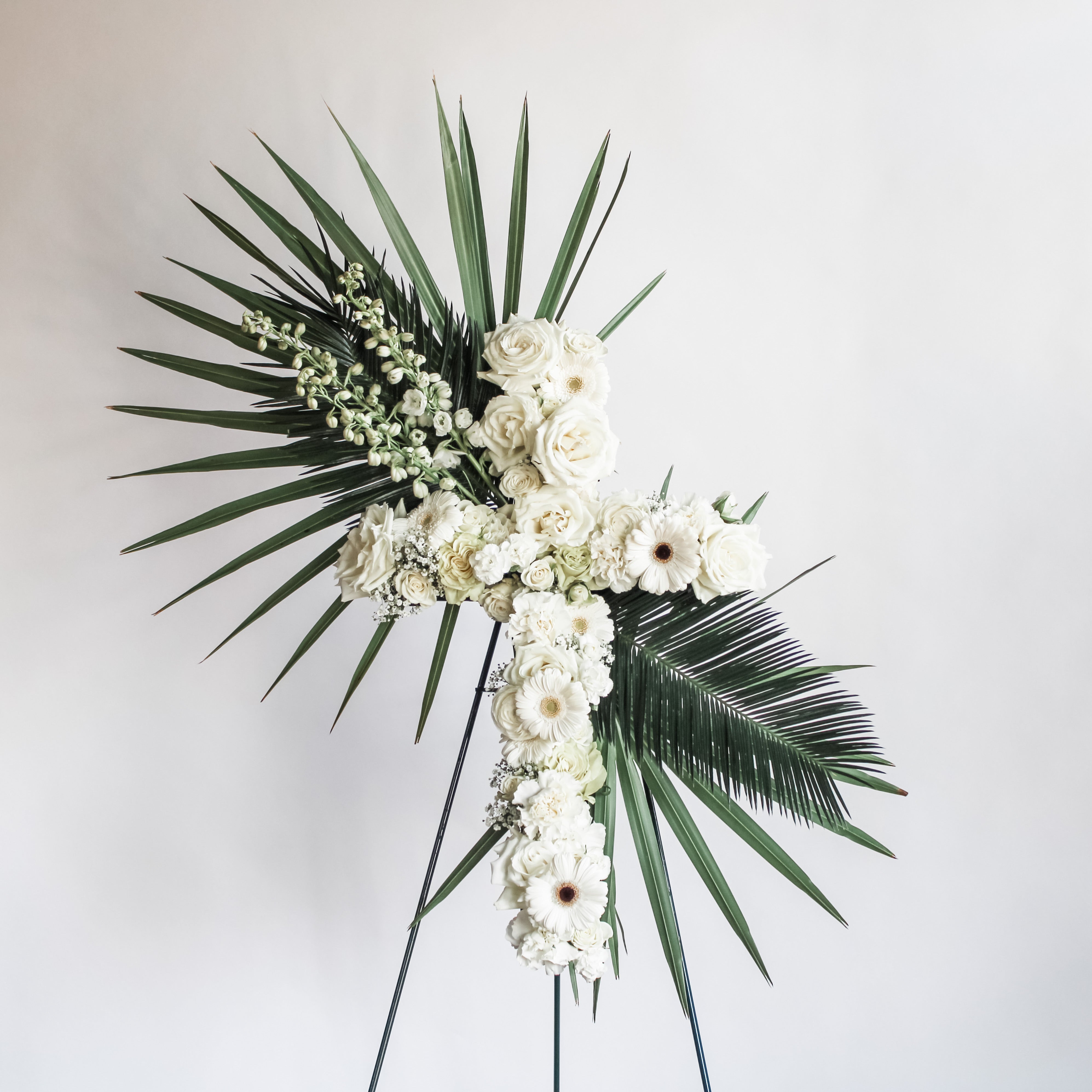 Faith Standing Spray, Memorial Service Floral Arrangement, Celebration of Life, Funeral Flowers