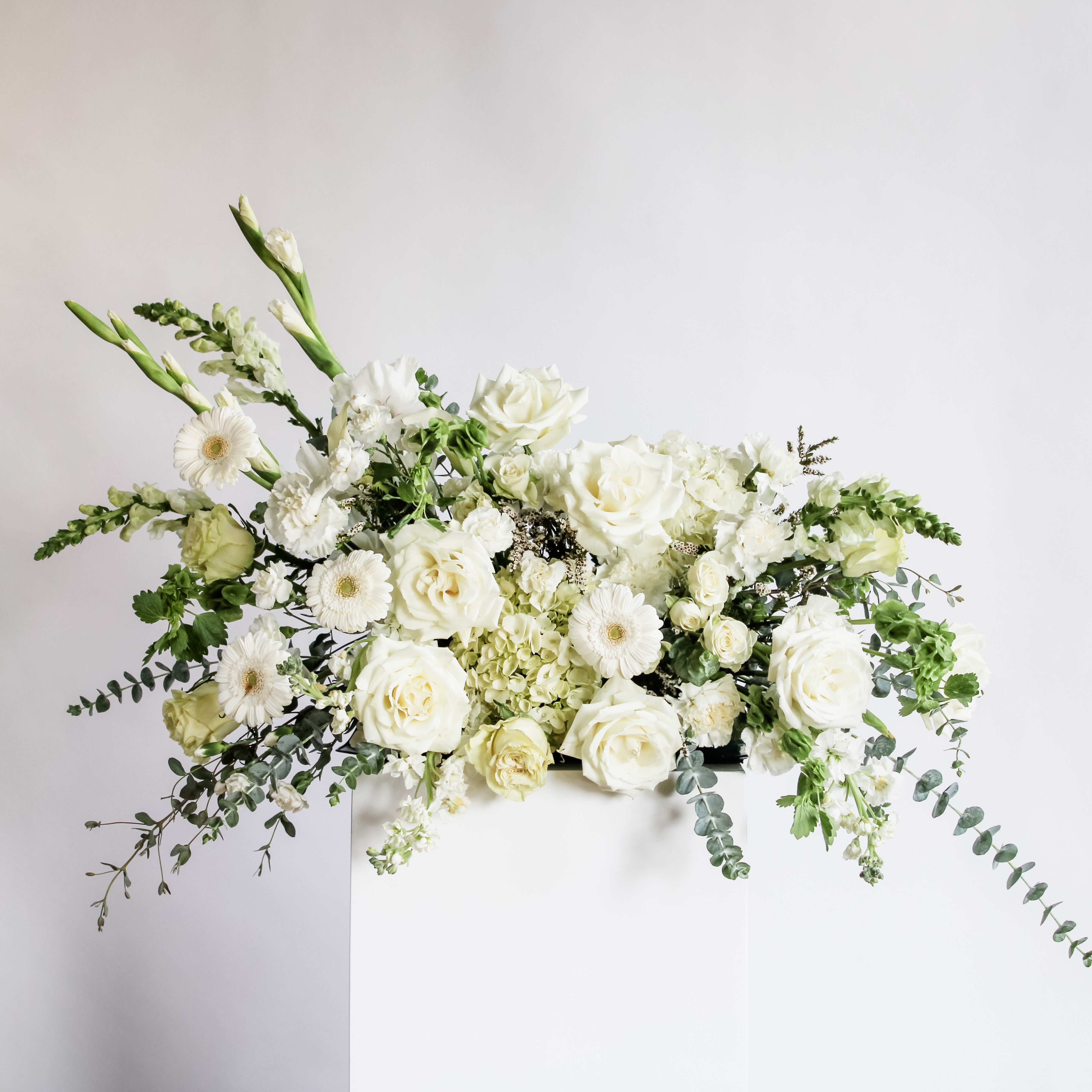 Half Casket Spray, Memorial Service Flowers, Funeral Floral Arrangement, Celebration of Life, Flowers for Coffin
