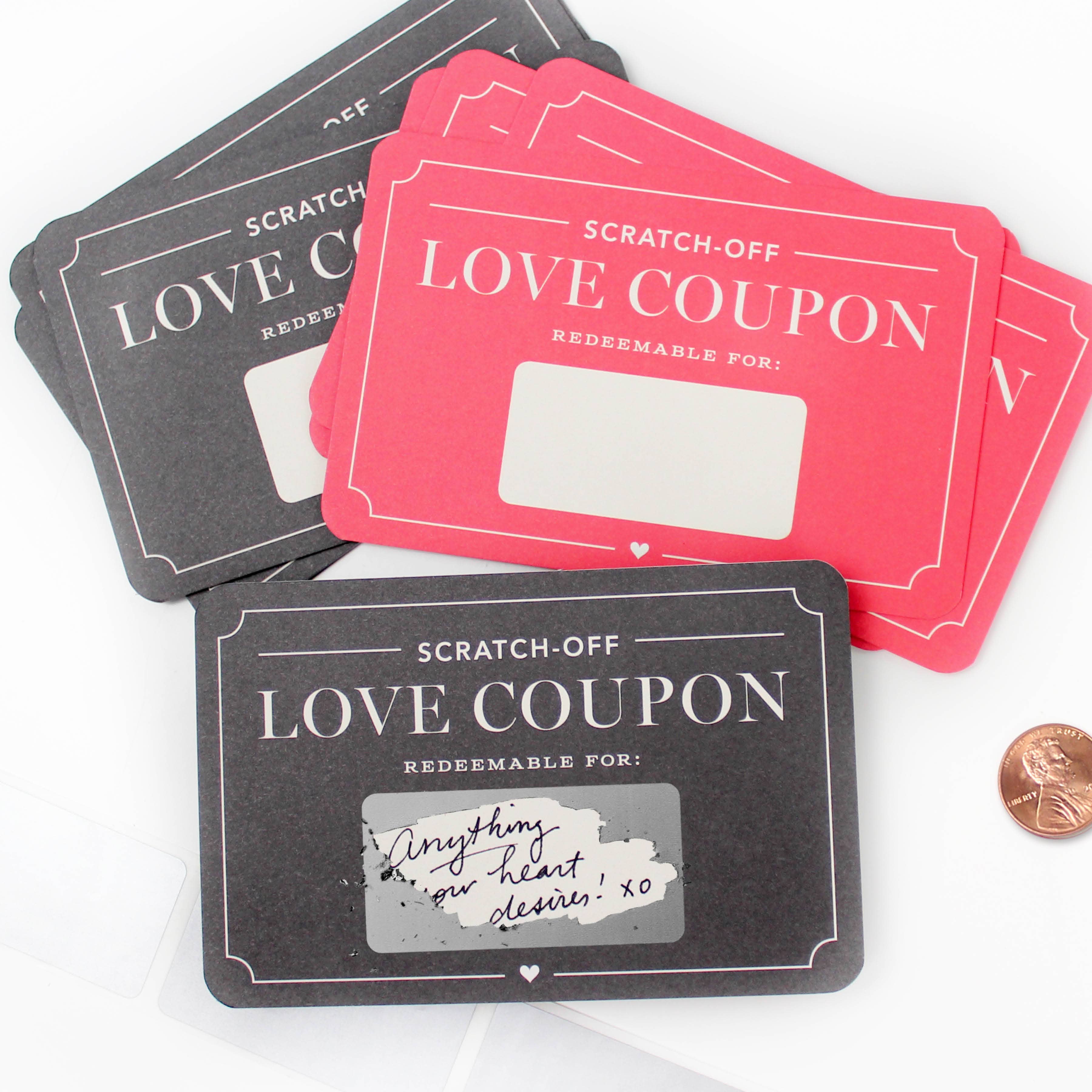 Scratch-off Vouchers - Love Coupons