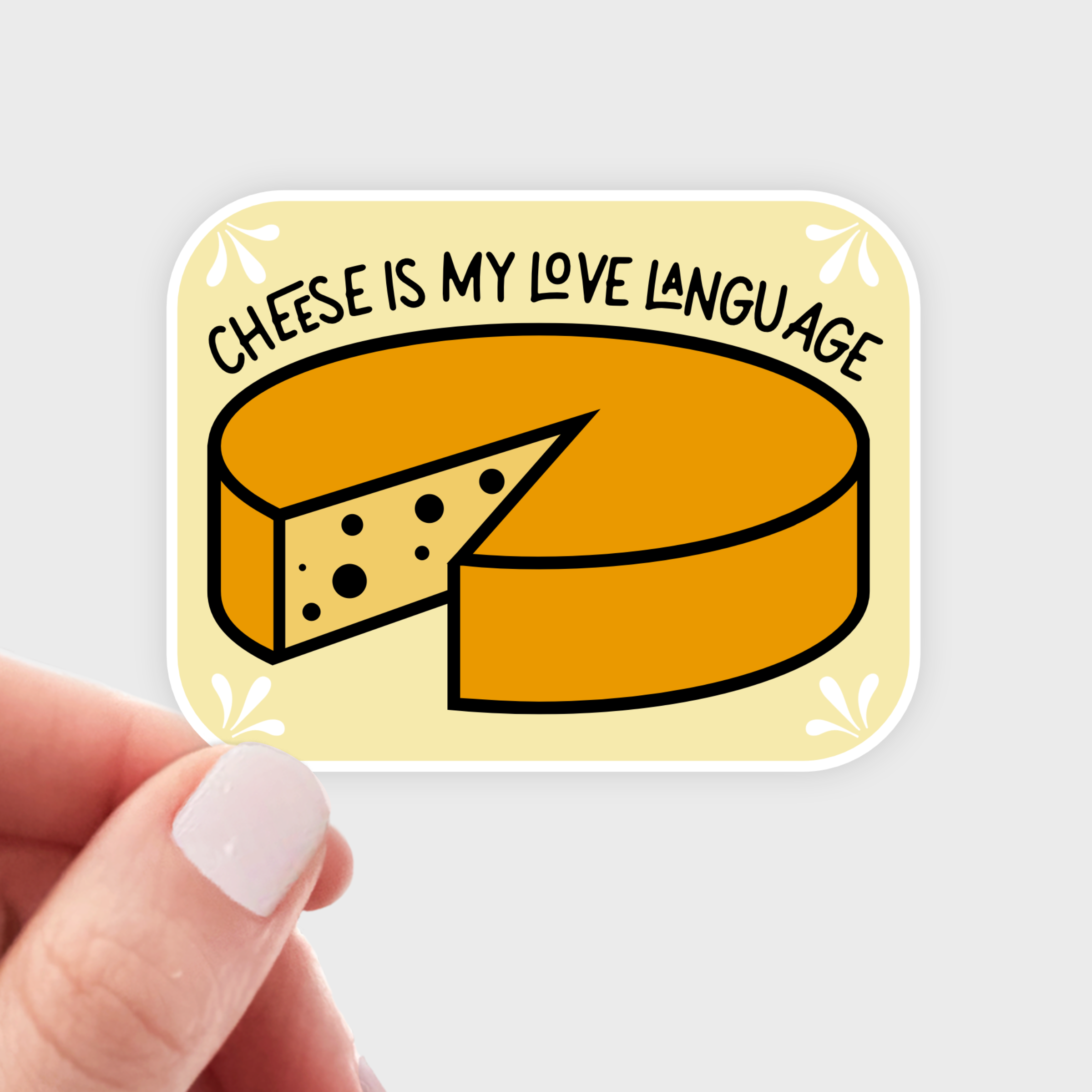 Cheese is my Love Language Sticker - food, deli, creamery