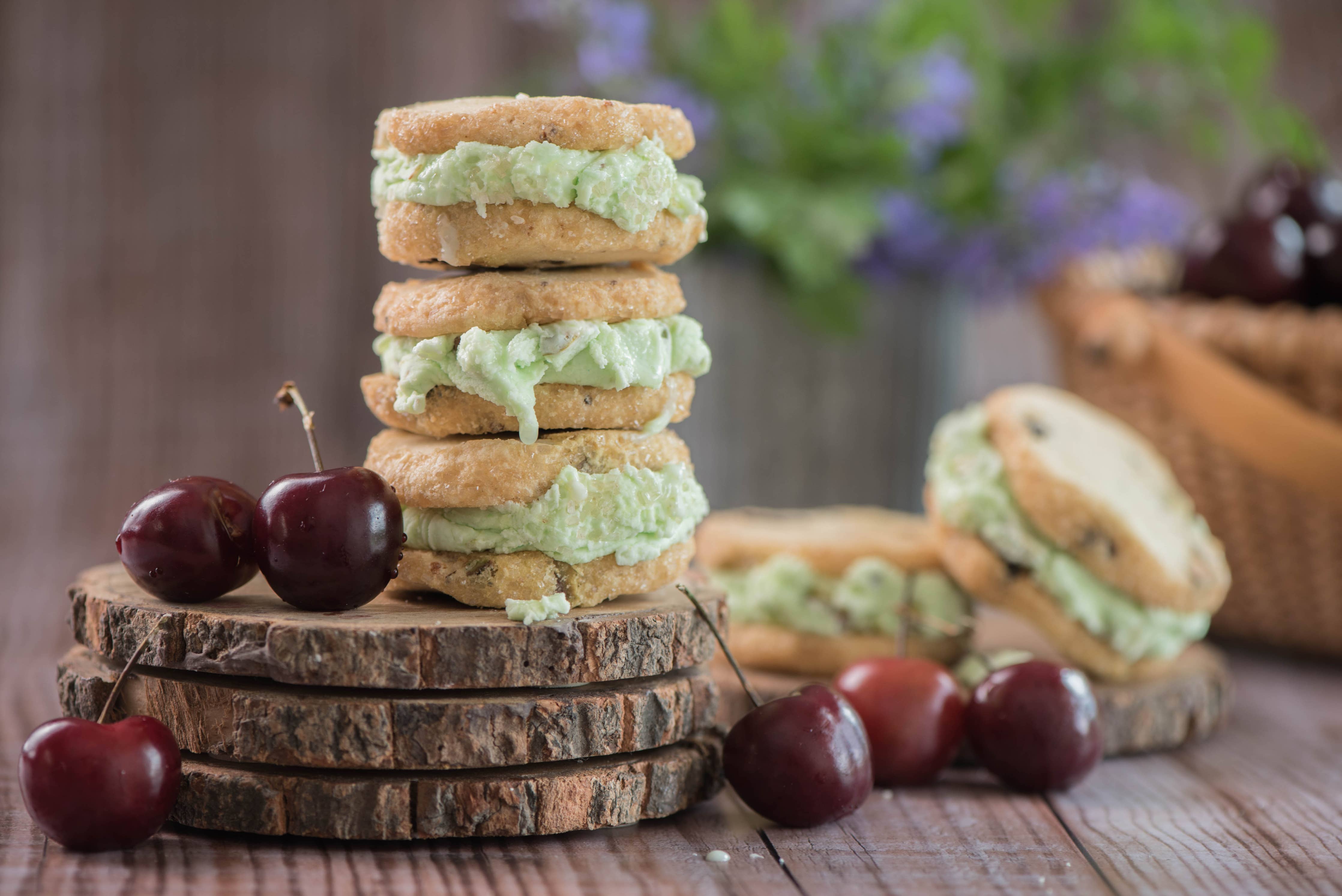 Pistachio Cherry Sable Cookies - 3 oz