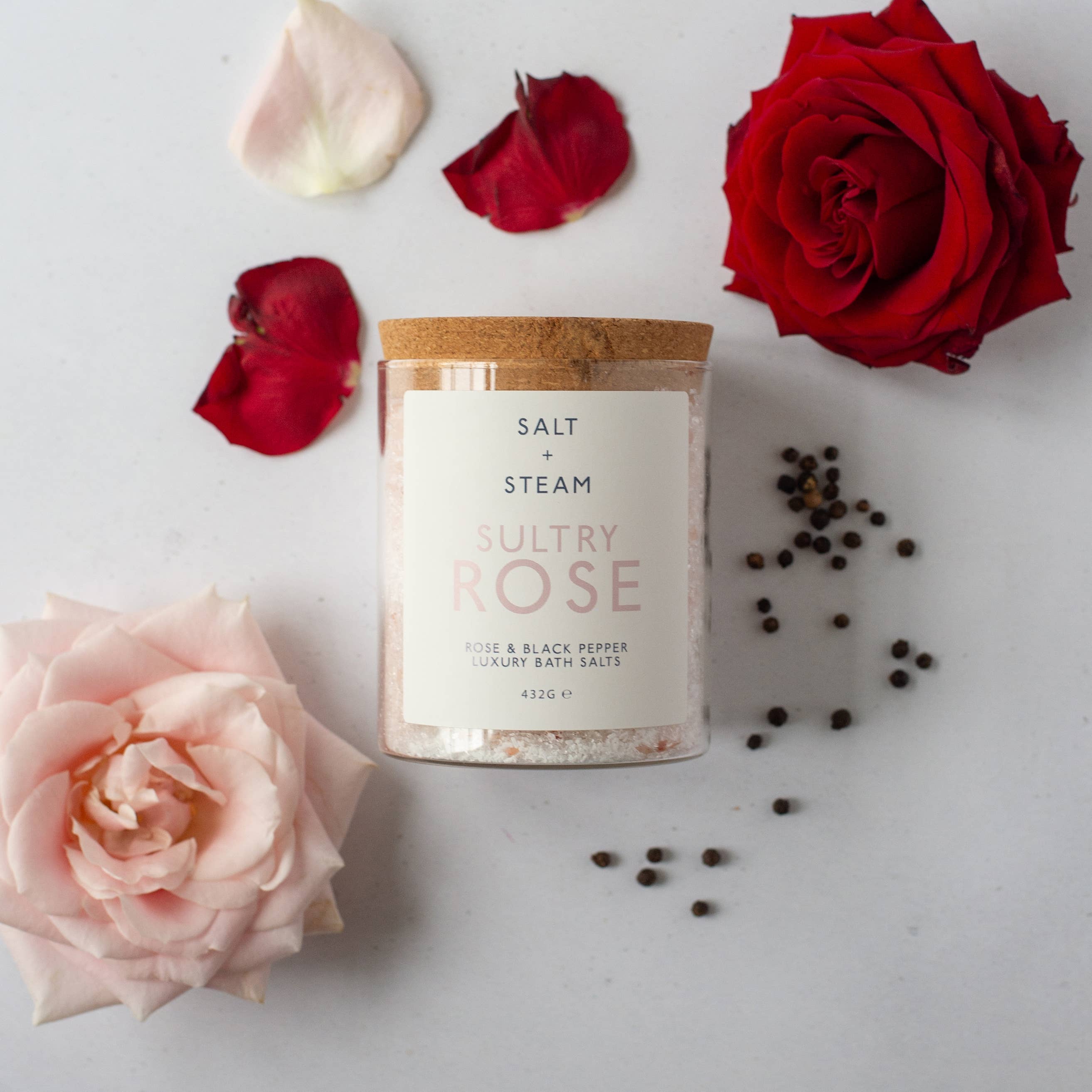 Sultry Rose Bath Salts | Rose & Black Pepper Infusion