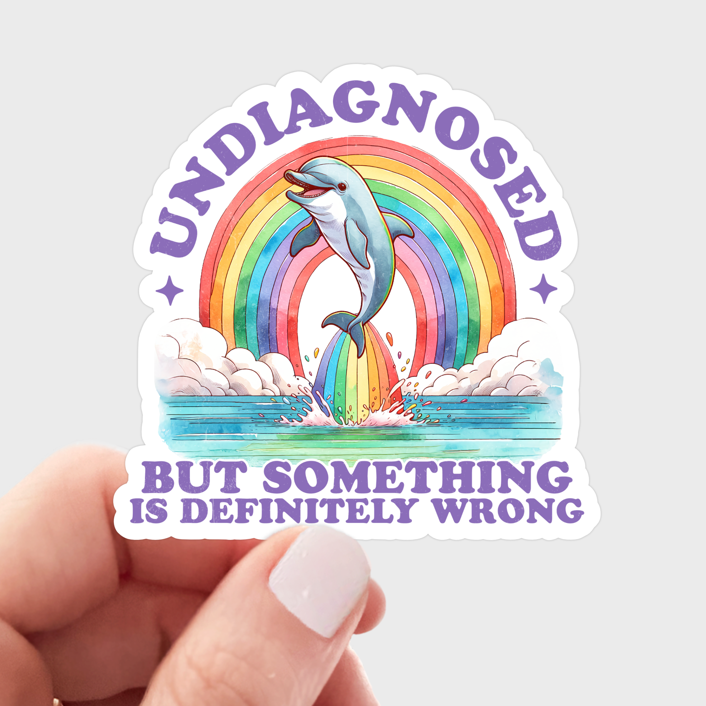 Undiagnosed But Something is Definitely Wrong Sticker - adhd
