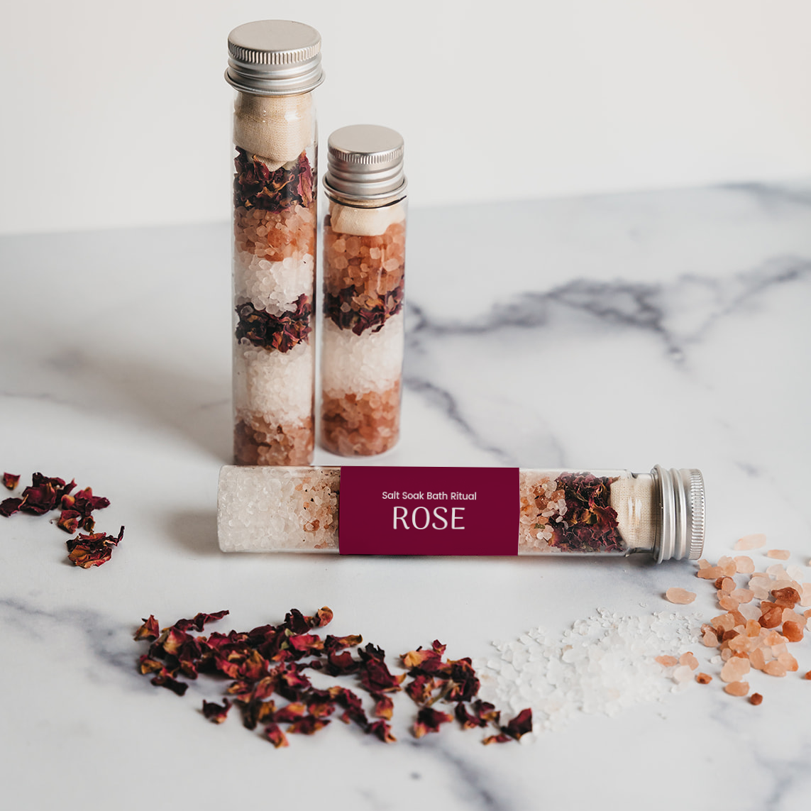 Botanical Bath Salt Tube - Layered Design - Bath Soak