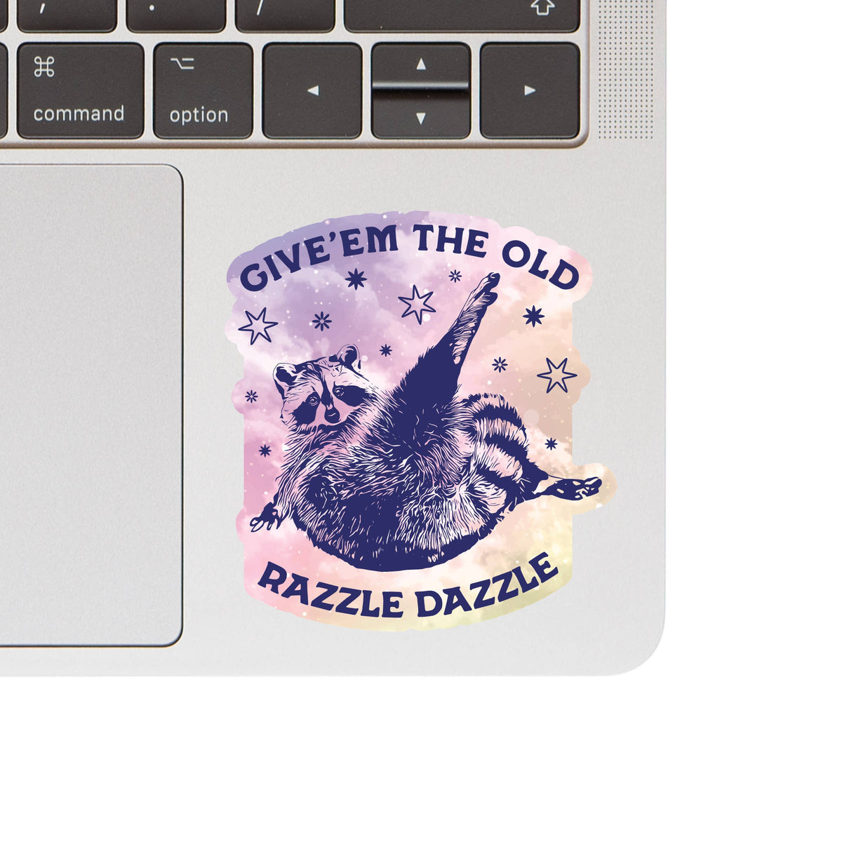 Razzle Dazzle Raccoon Humor High Quality Vinyl Sticker