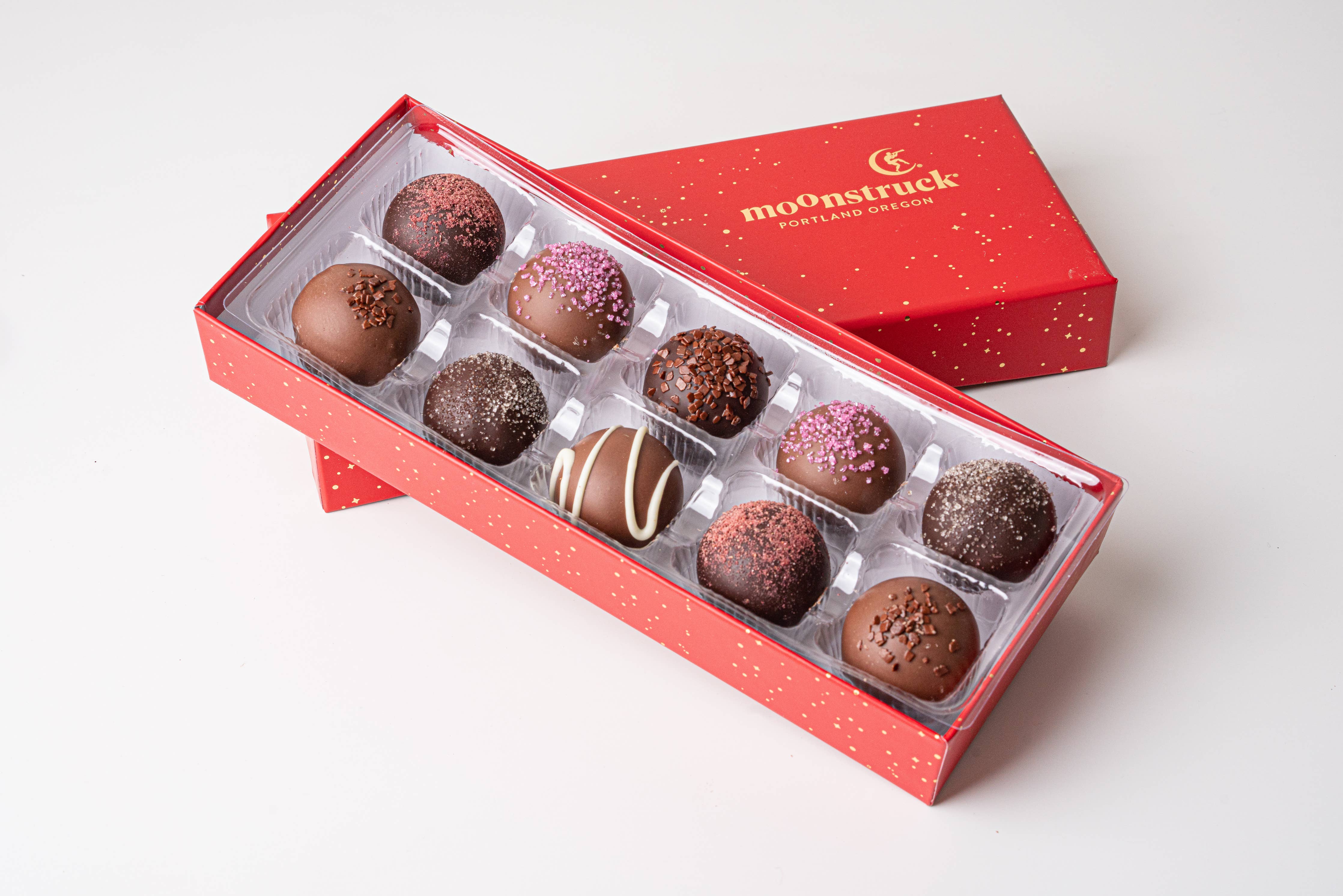 Moonstruck Chocolate Co Truffles | 10pc Love-In-A-Box Collection