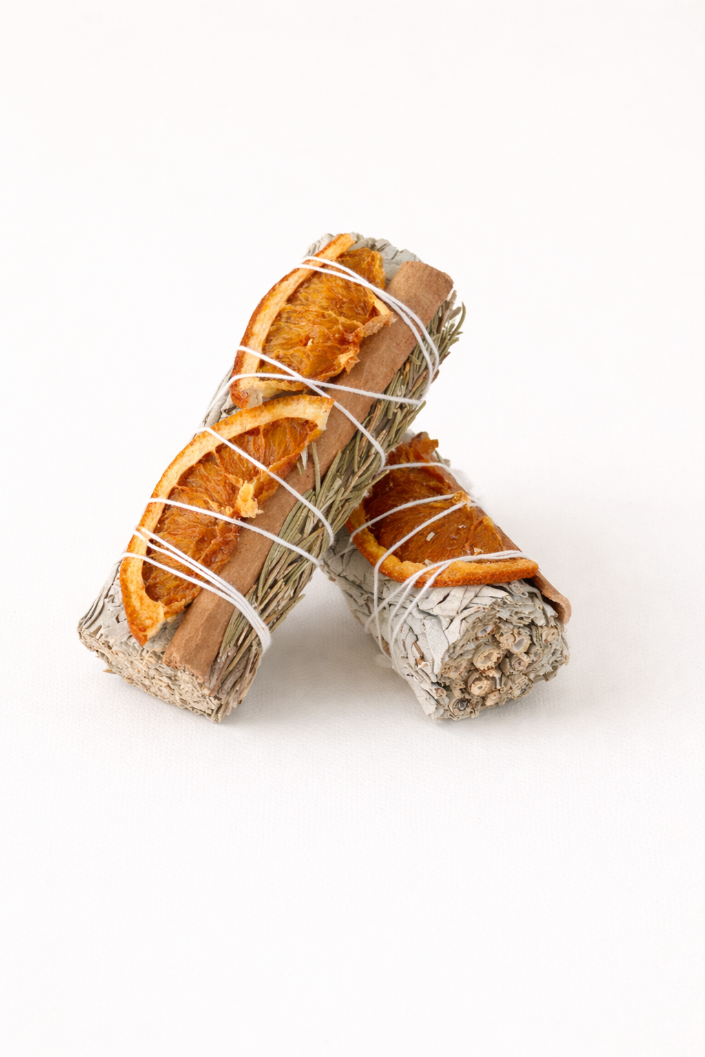 White Sage Smudge Sticks w/ Orange, Cinnamon & Rosemary