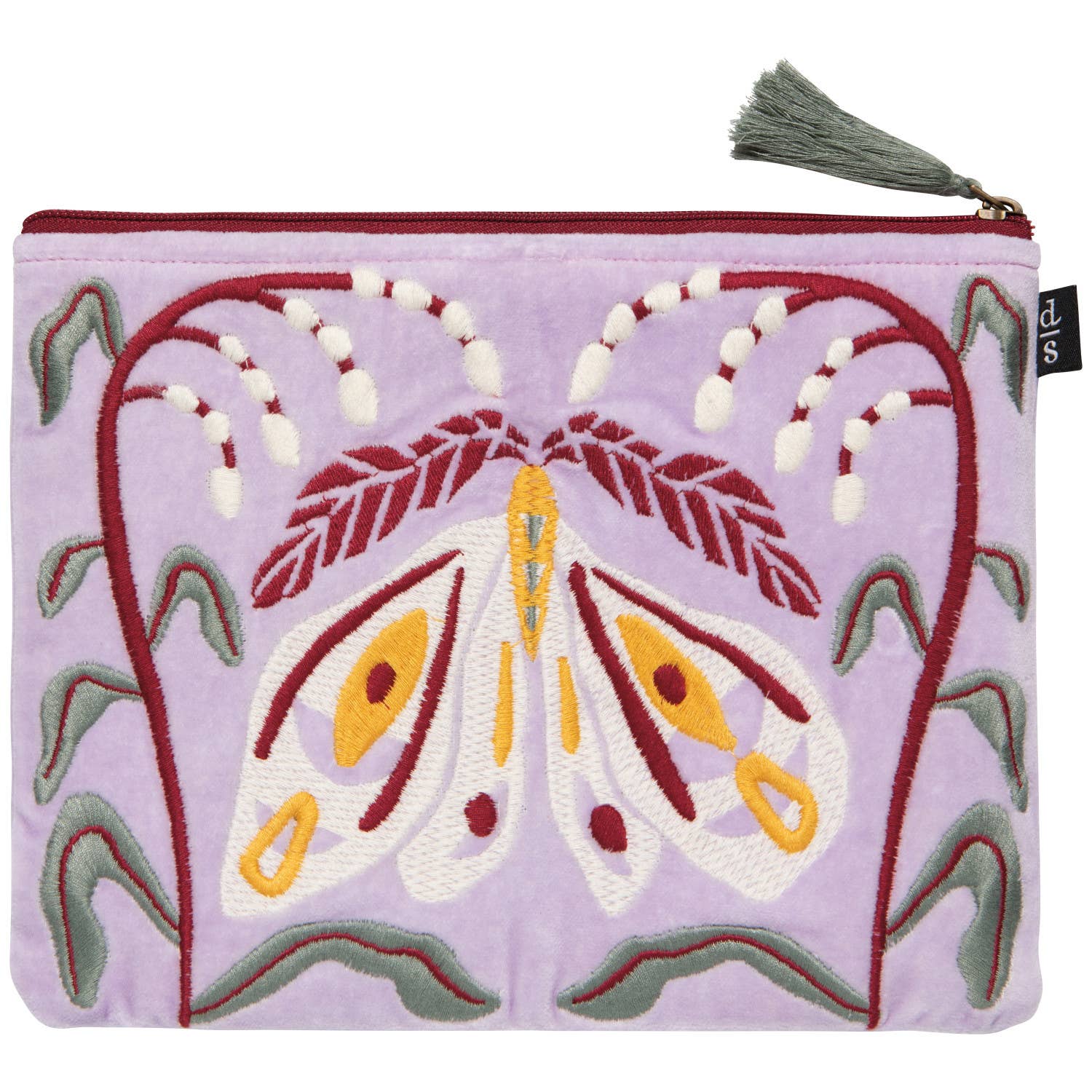 Nocturna Embroidered Flat Pouch