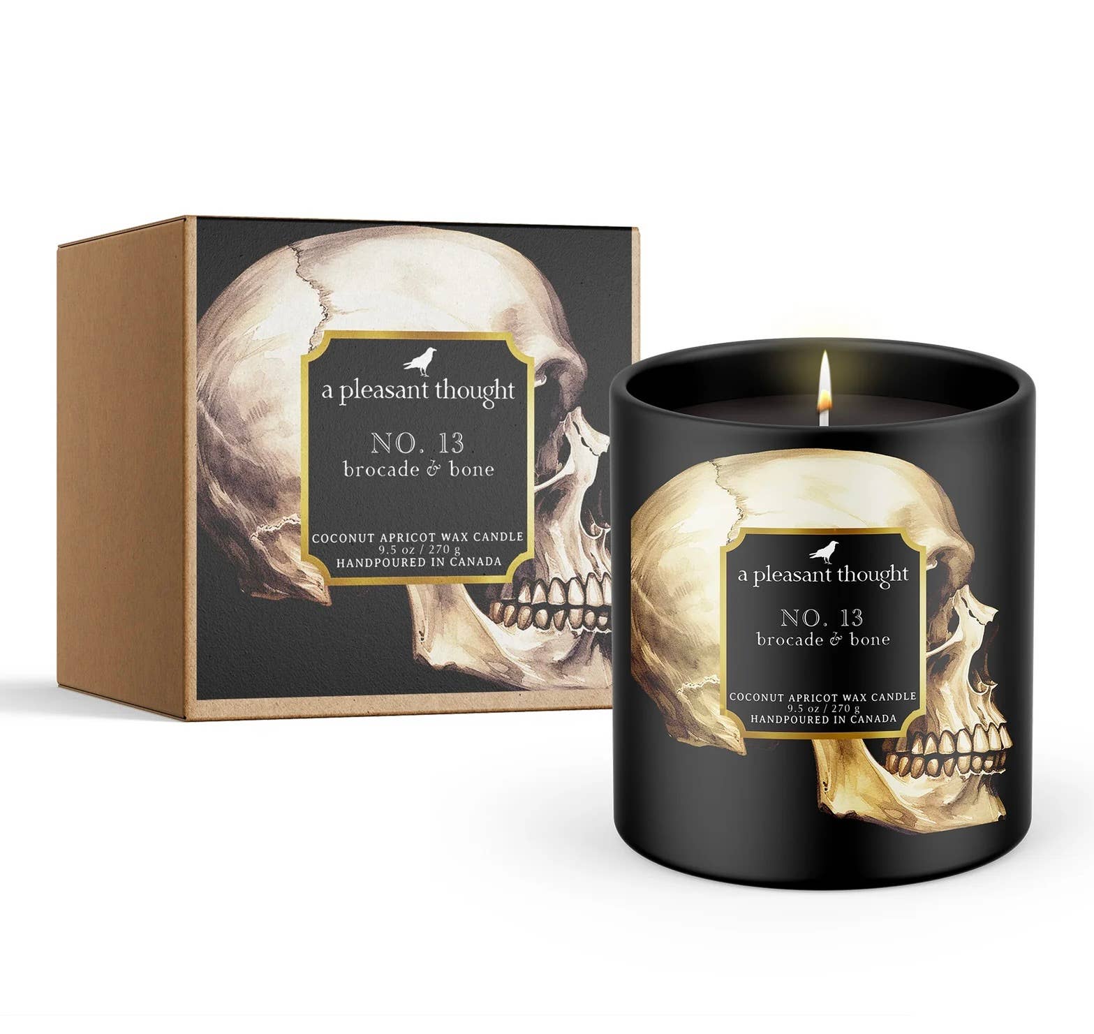 NO. 13 | BROCADE & BONE | Wood Wick Candle