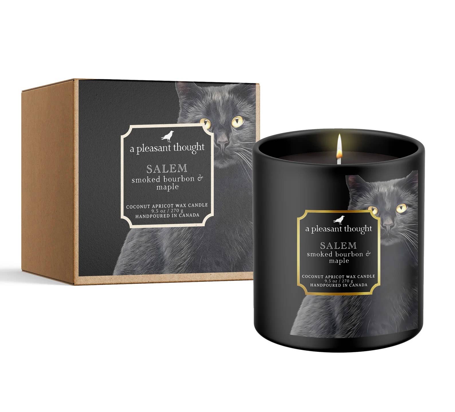 SALEM | SMOKED BOURBON & MAPLE | Wood Wick Candle