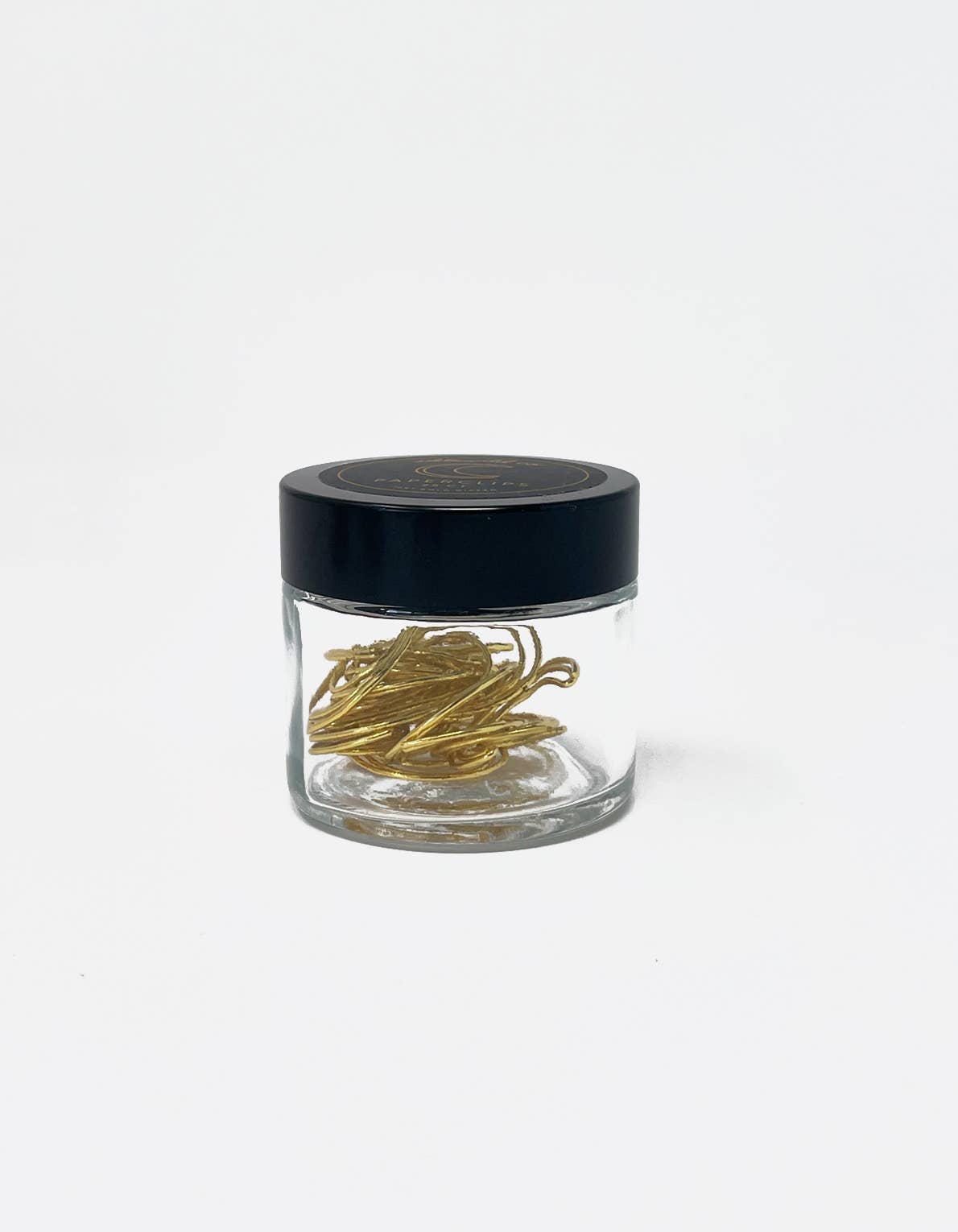 Crescent Moon Gold Plated Paper Clips (Jar of 25)