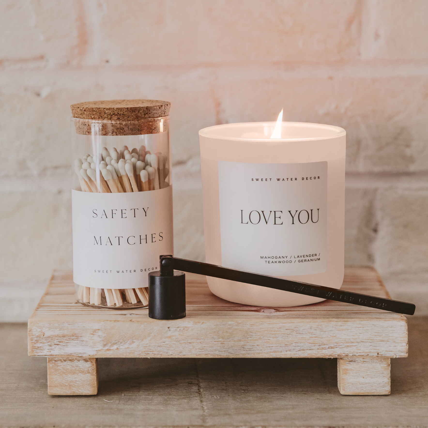 Love You | 15oz Soy Candle, Matte Lidded Jar