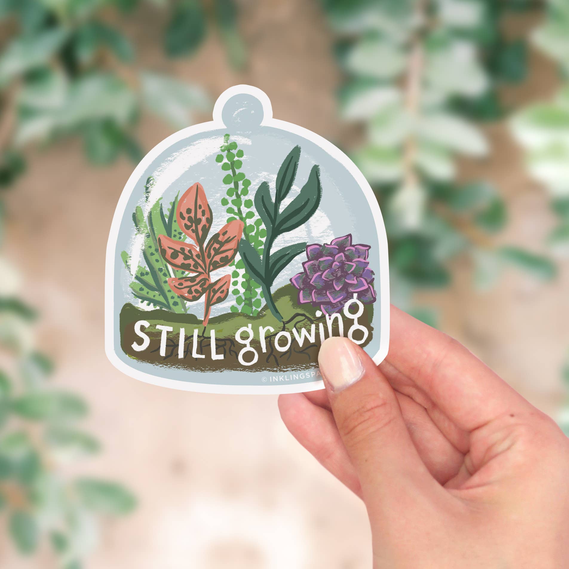 Still Growing Vinyl Sticker | Motivational & Durable Design