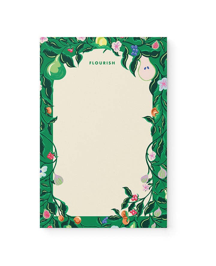 Flourish Blooming Fruits Illustrated Notepad | 50 Sheets