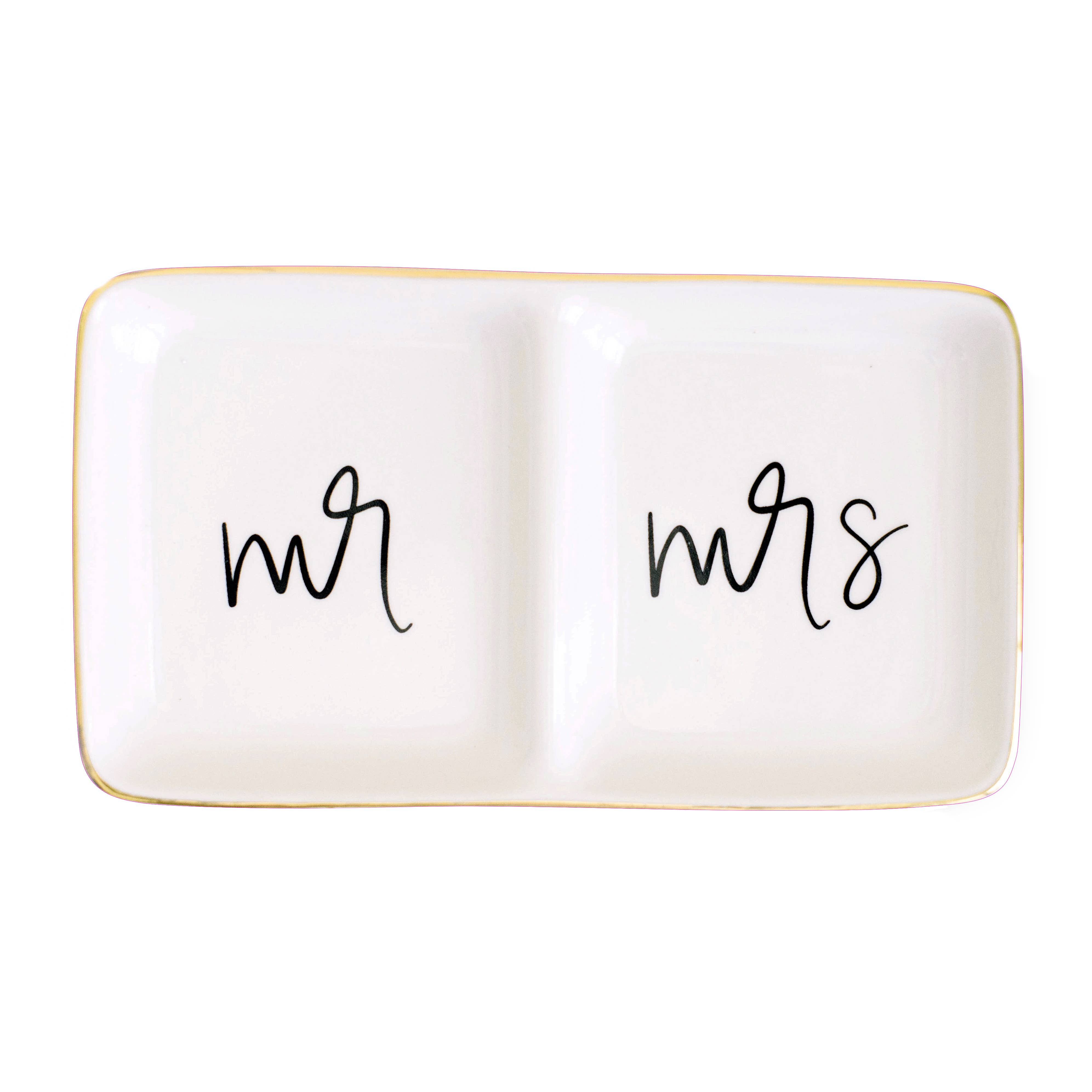 Mr. and Mrs. Jewelry Dish | Elegant Gift