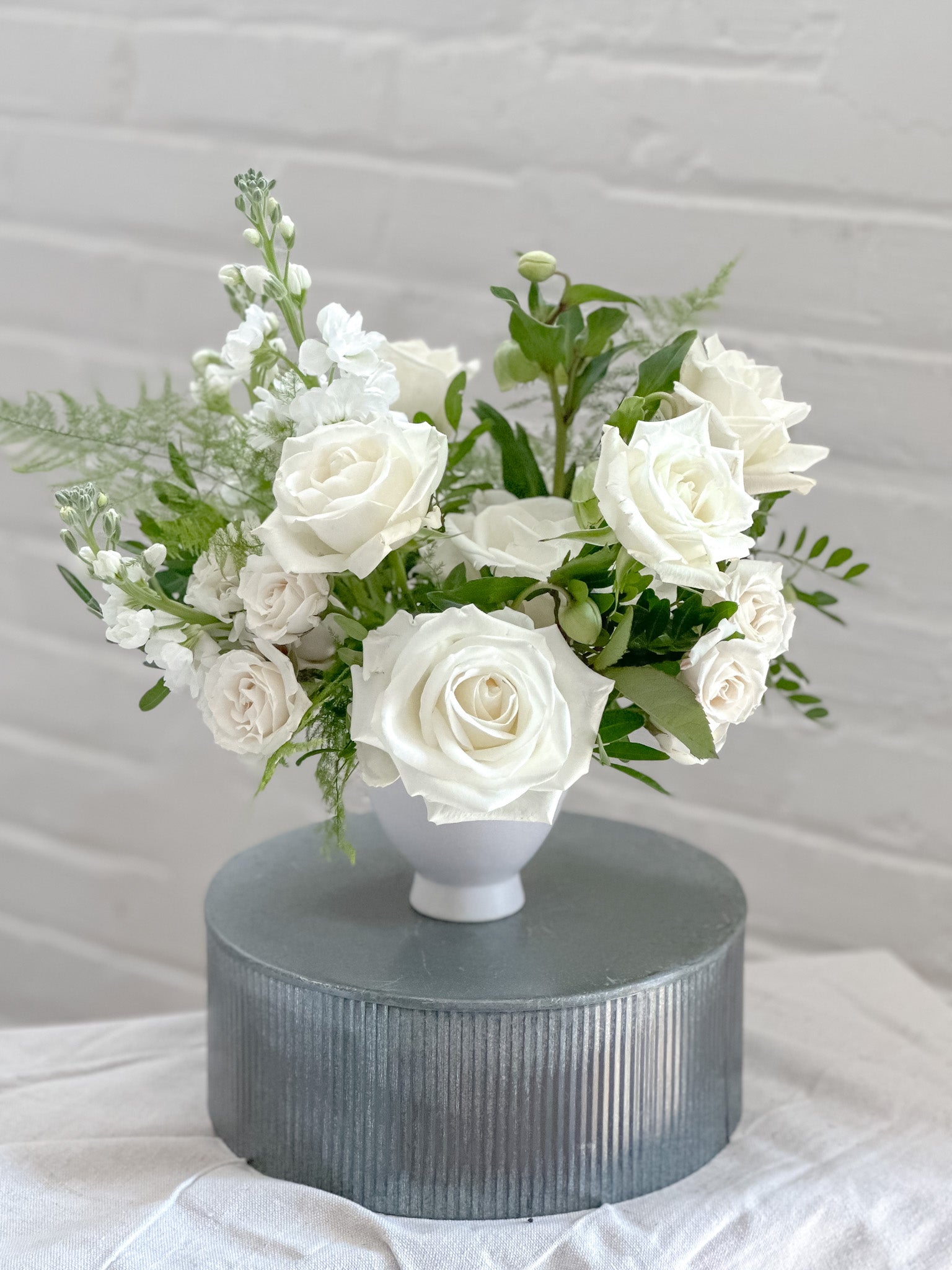 Classic Accent Arrangement, Petite Floral Accent, Floral Accent Arrangement, Classic Color Palette, Event Floral Design, Event Floral Collection, Event Flowers, Wedding Flowers