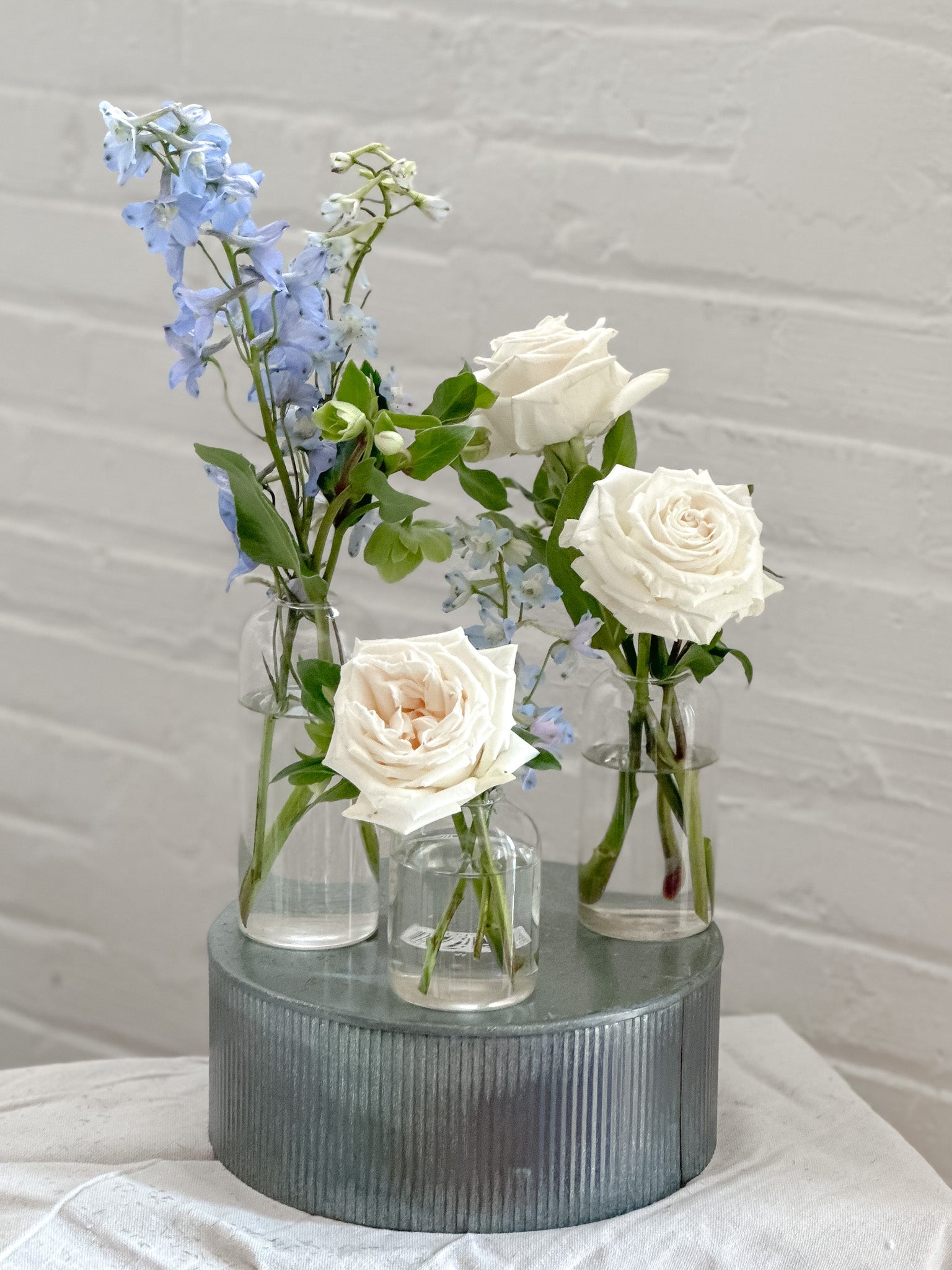 Provincial Bud Vase Trio, Event Floral Collection, Provincial Color Palette, Wedding Collection