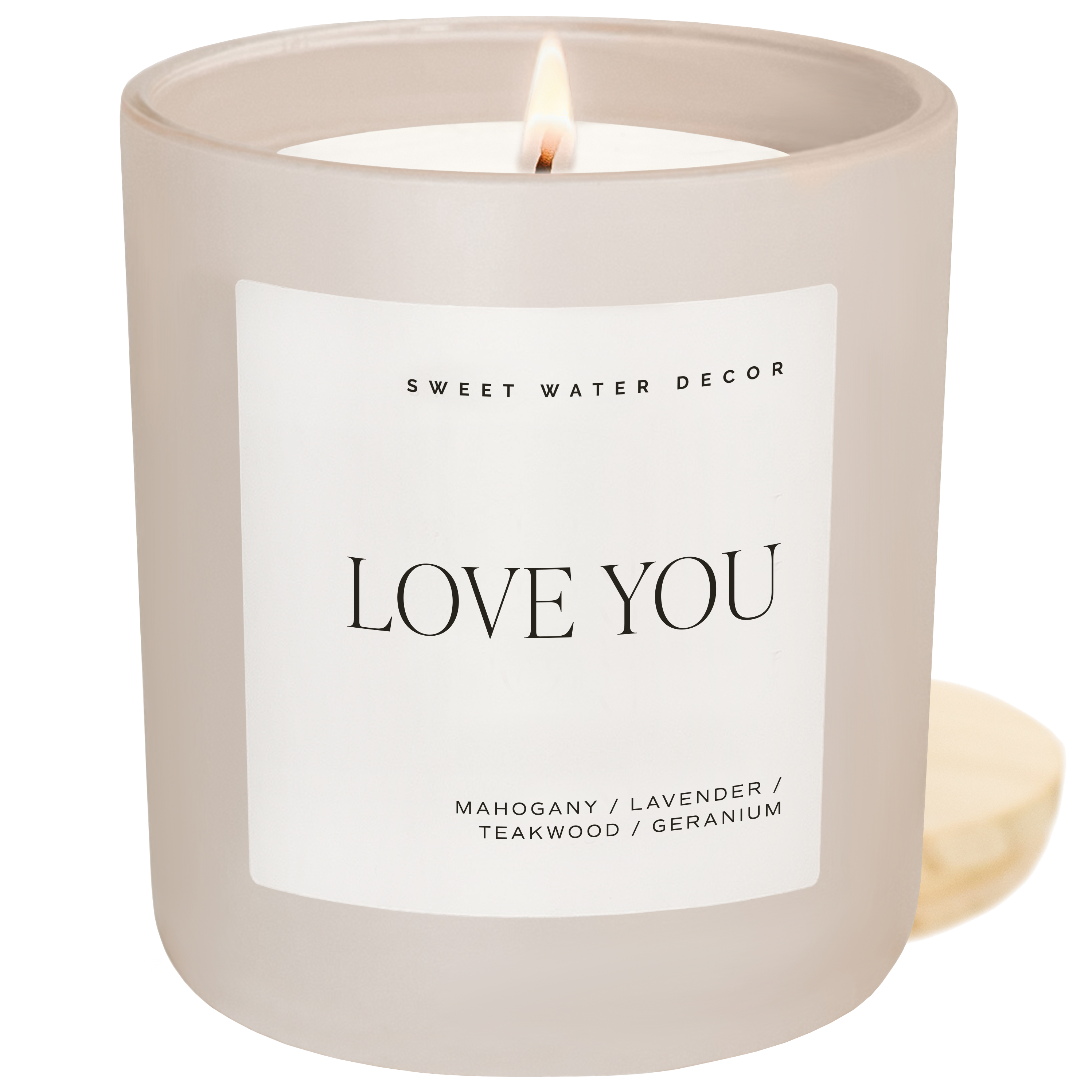 Love You | 15oz Soy Candle, Matte Lidded Jar