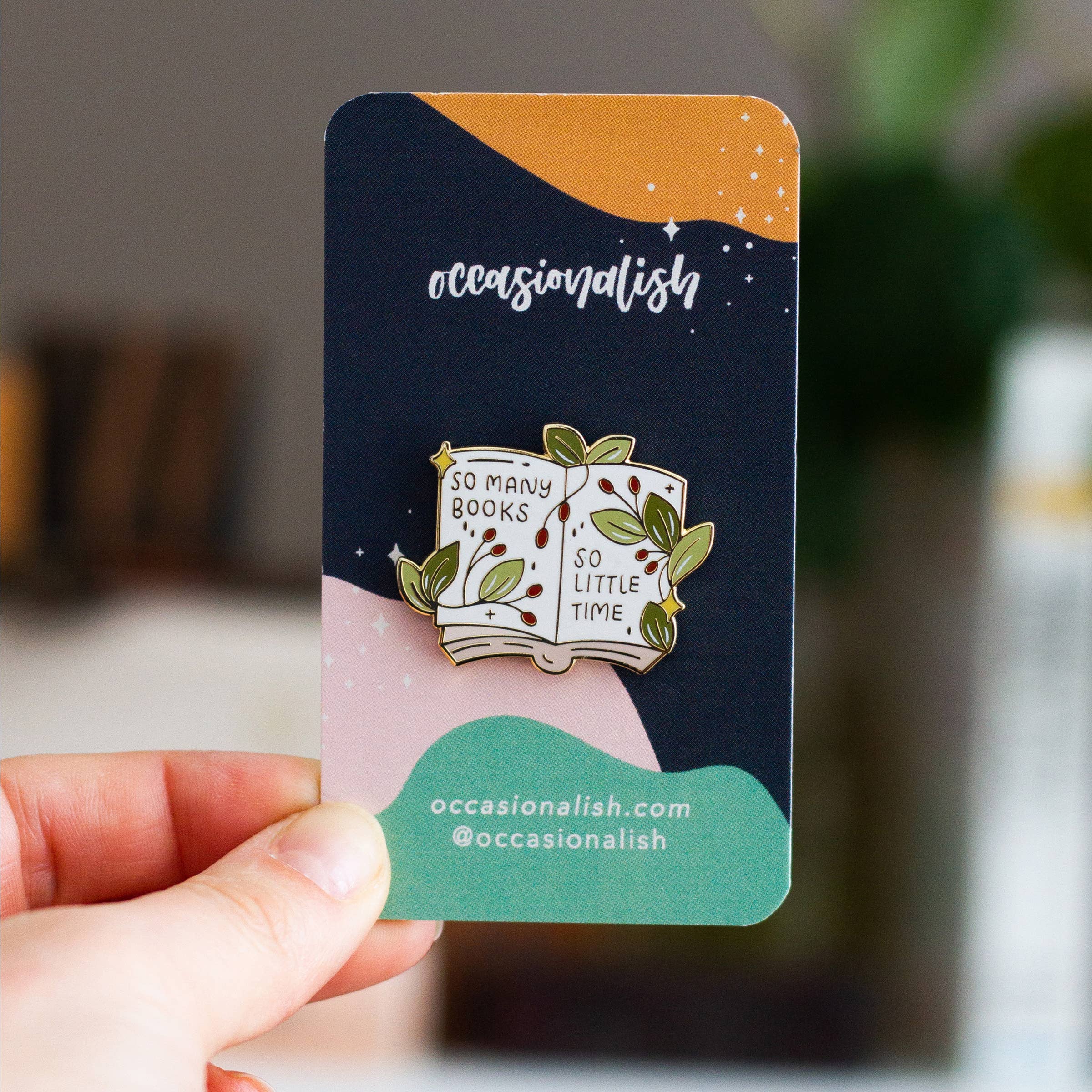 So Many Books Enamel Pin