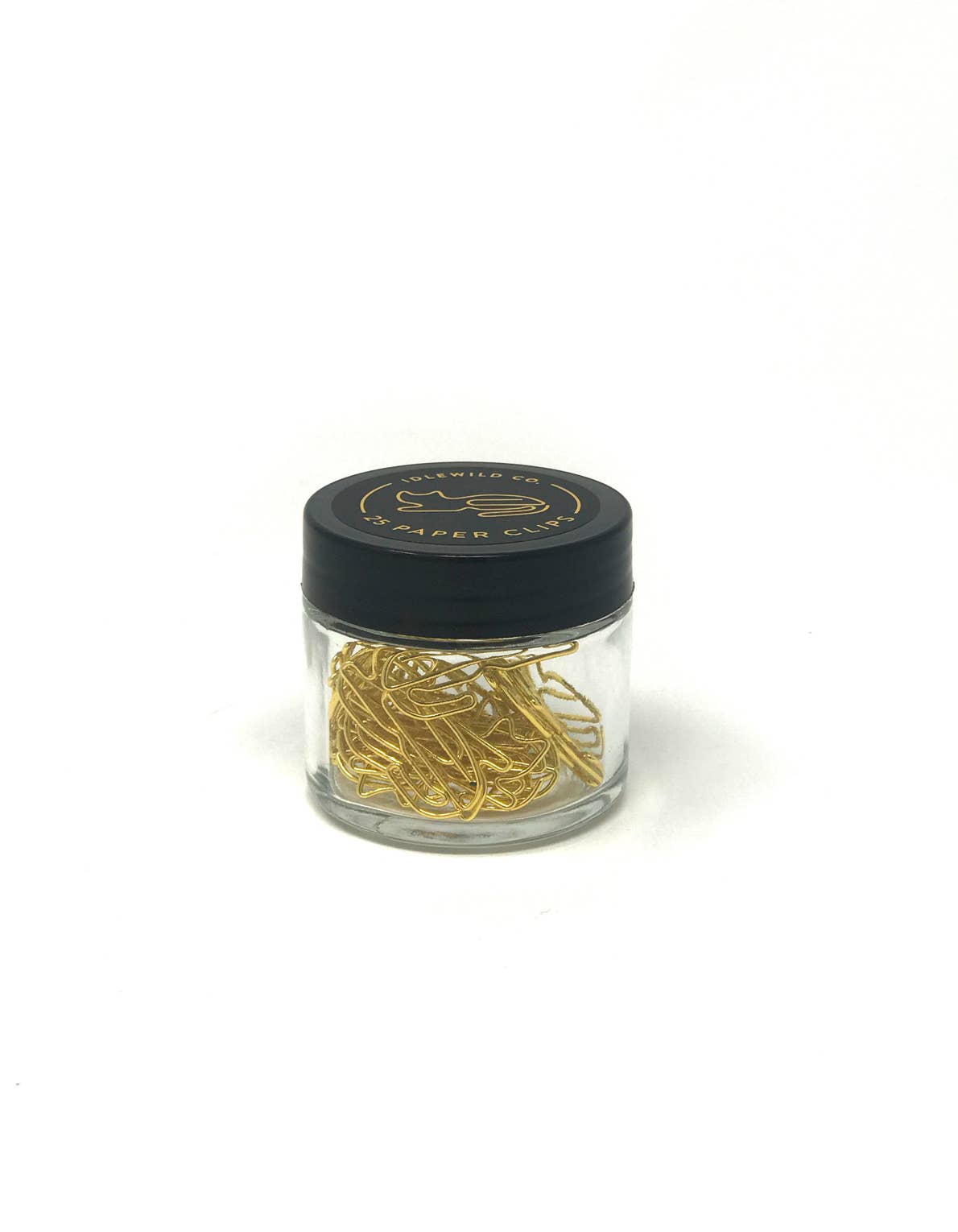 Cat Gold Plated Paper Clips (Jar of 25)