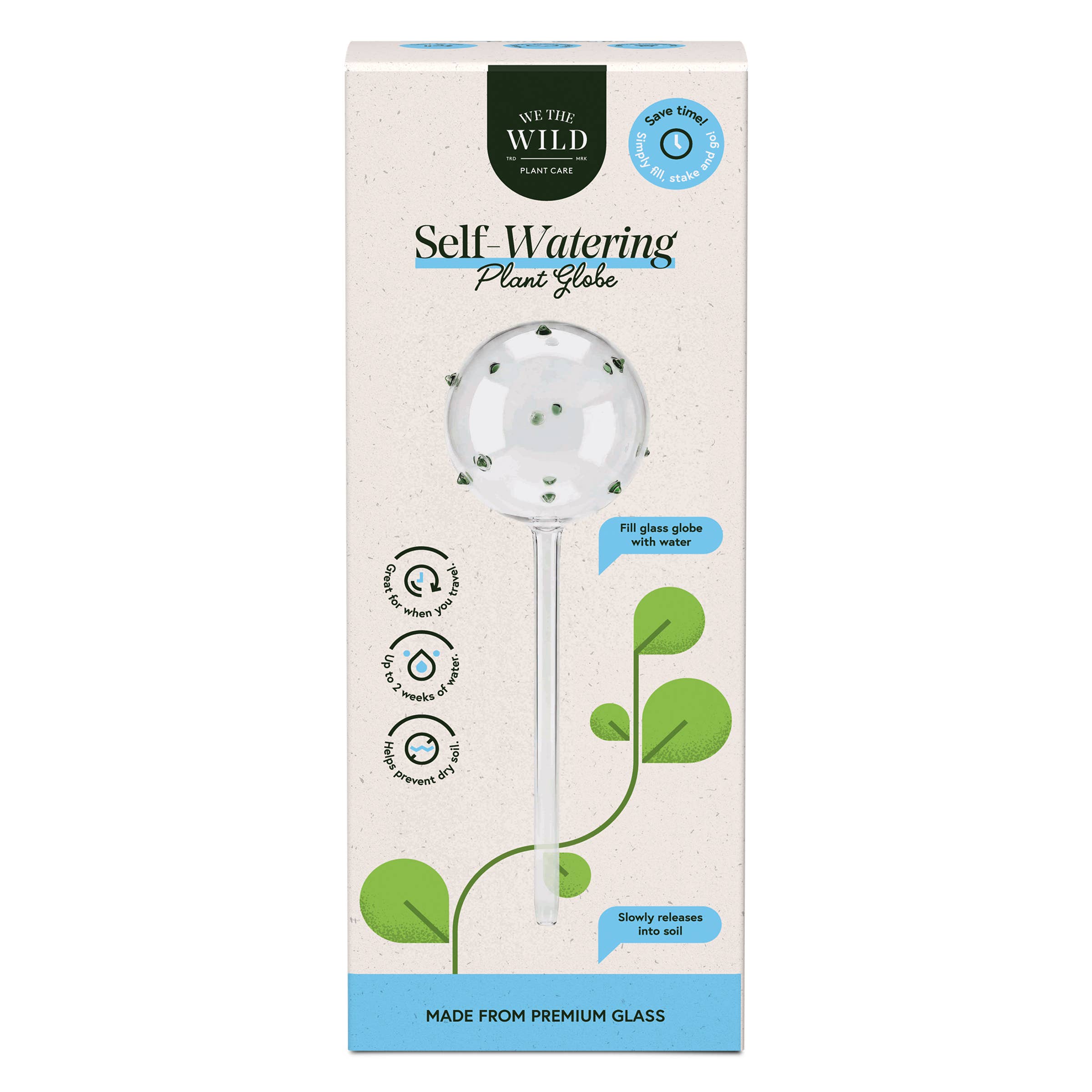 Self-Watering Globe - Green Confetti