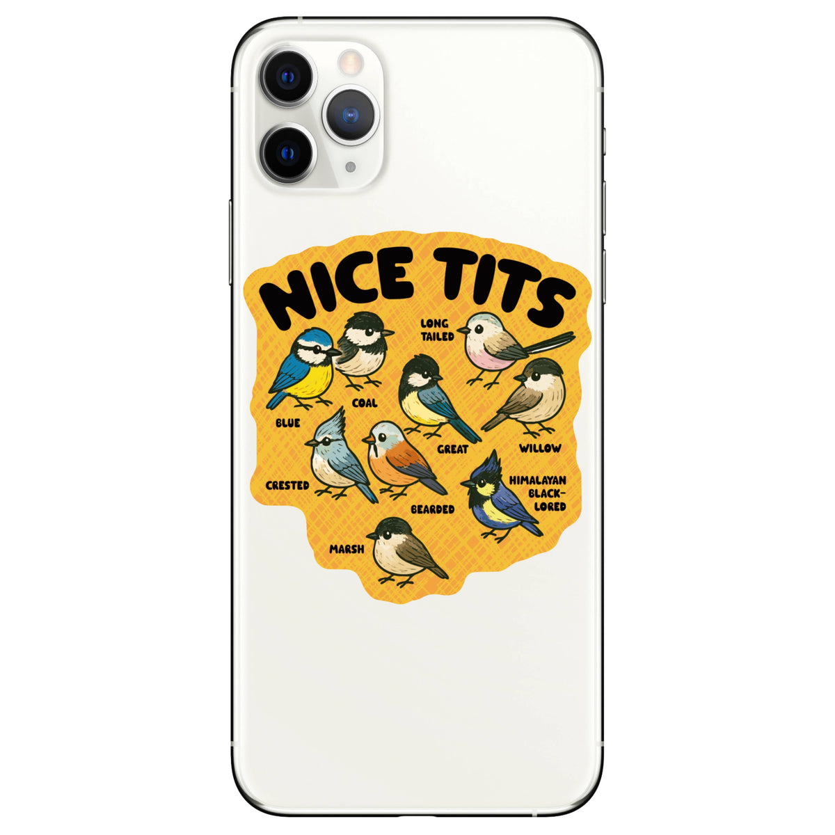 Sassy Nice Tits Bird Pun Species High Quality Vinyl Sticker