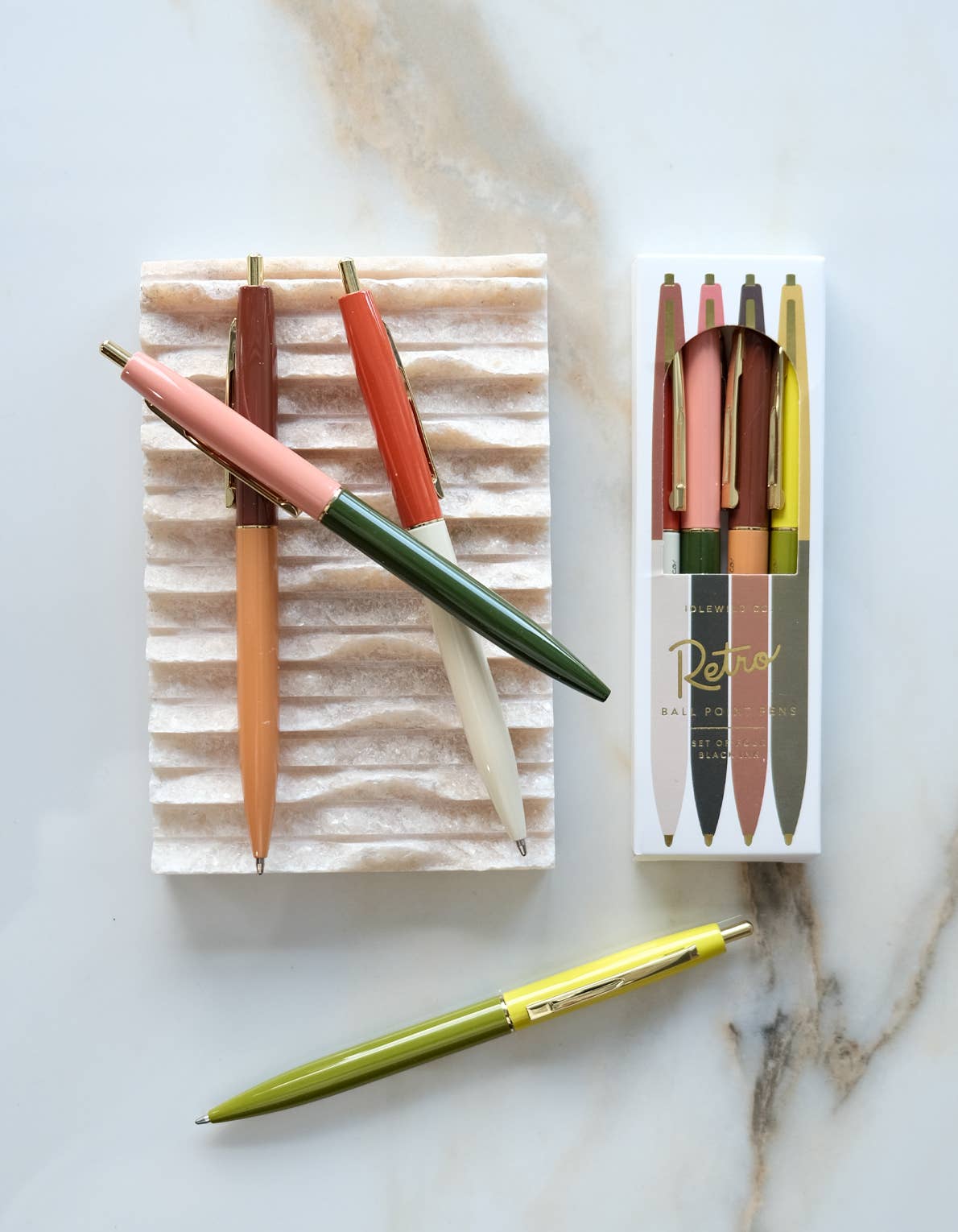 Retro Pen Set of Four | Desert Tones