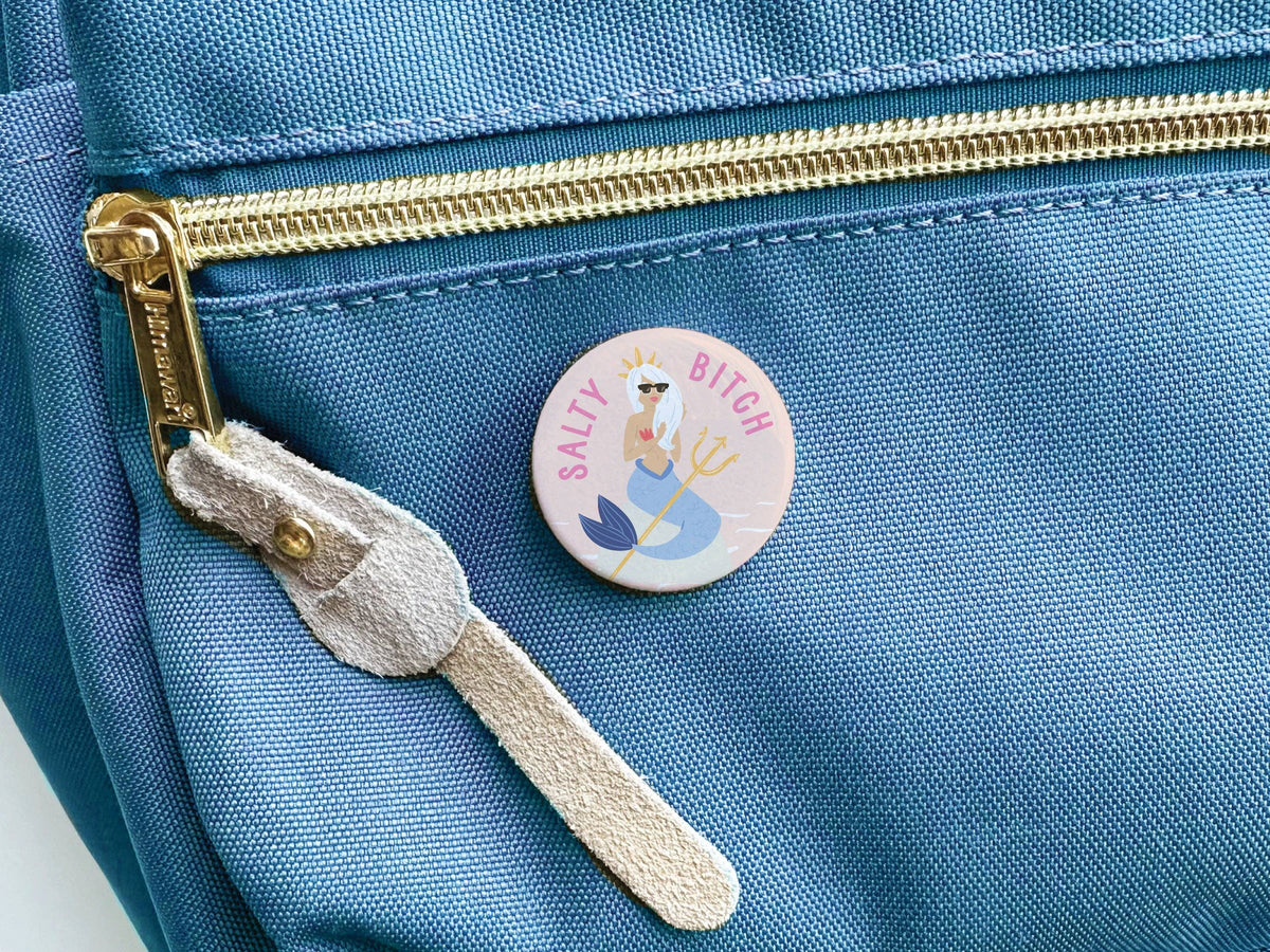 Salty Bitch Mermaid Button