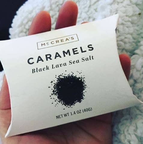 Caramels Pillow Box | Black Lava Sea Salt