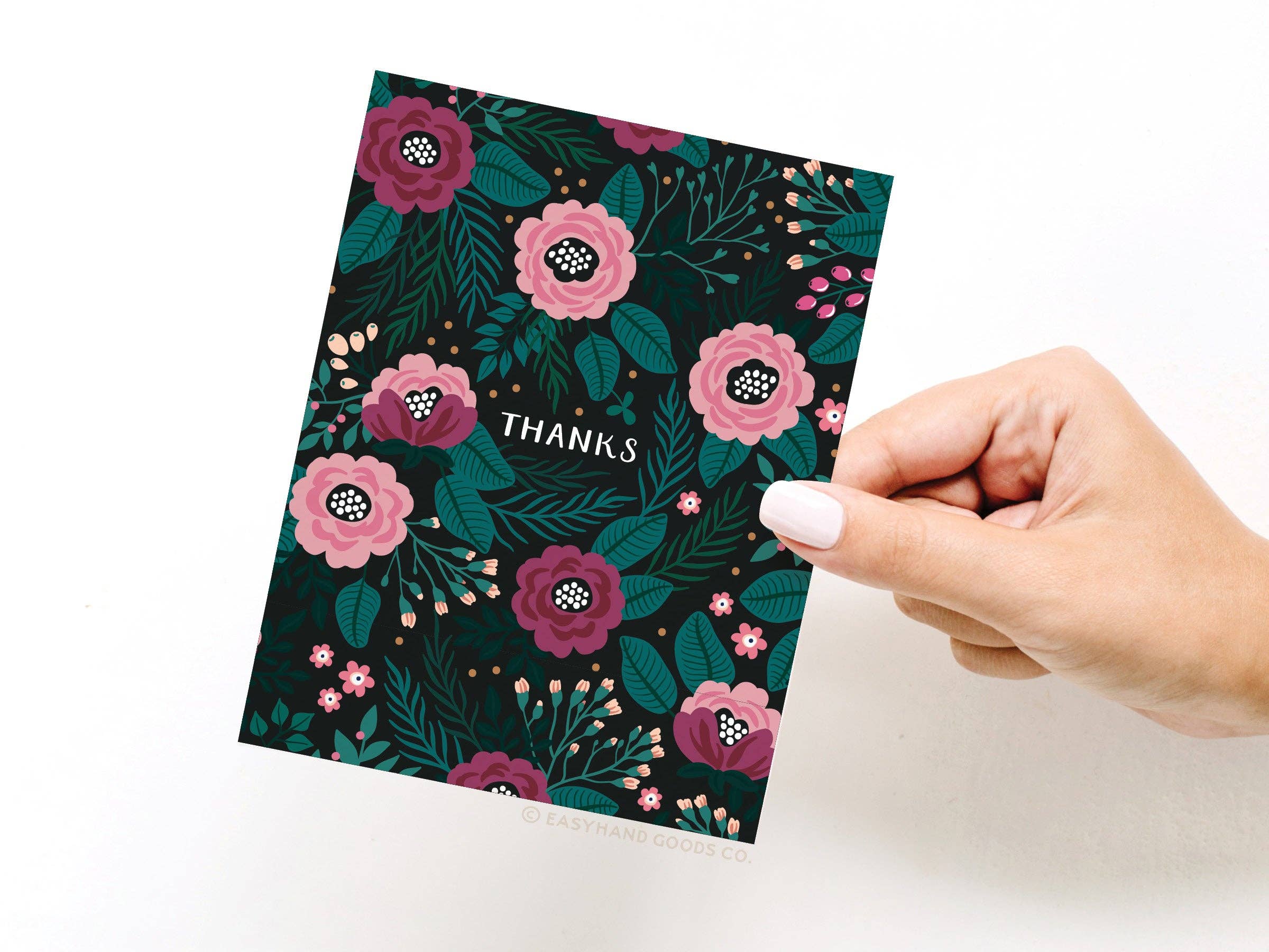 Thanks Floral Greeting Card