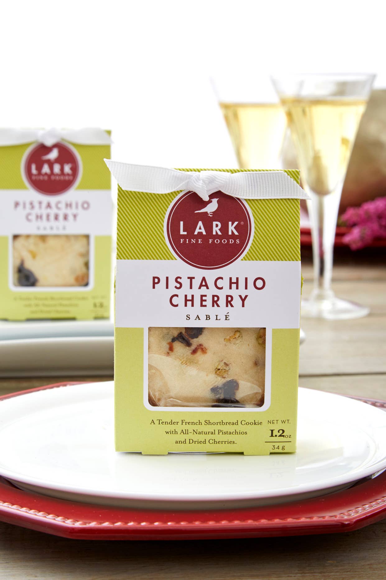 Pistachio Cherry Sable Cookies - 3 oz