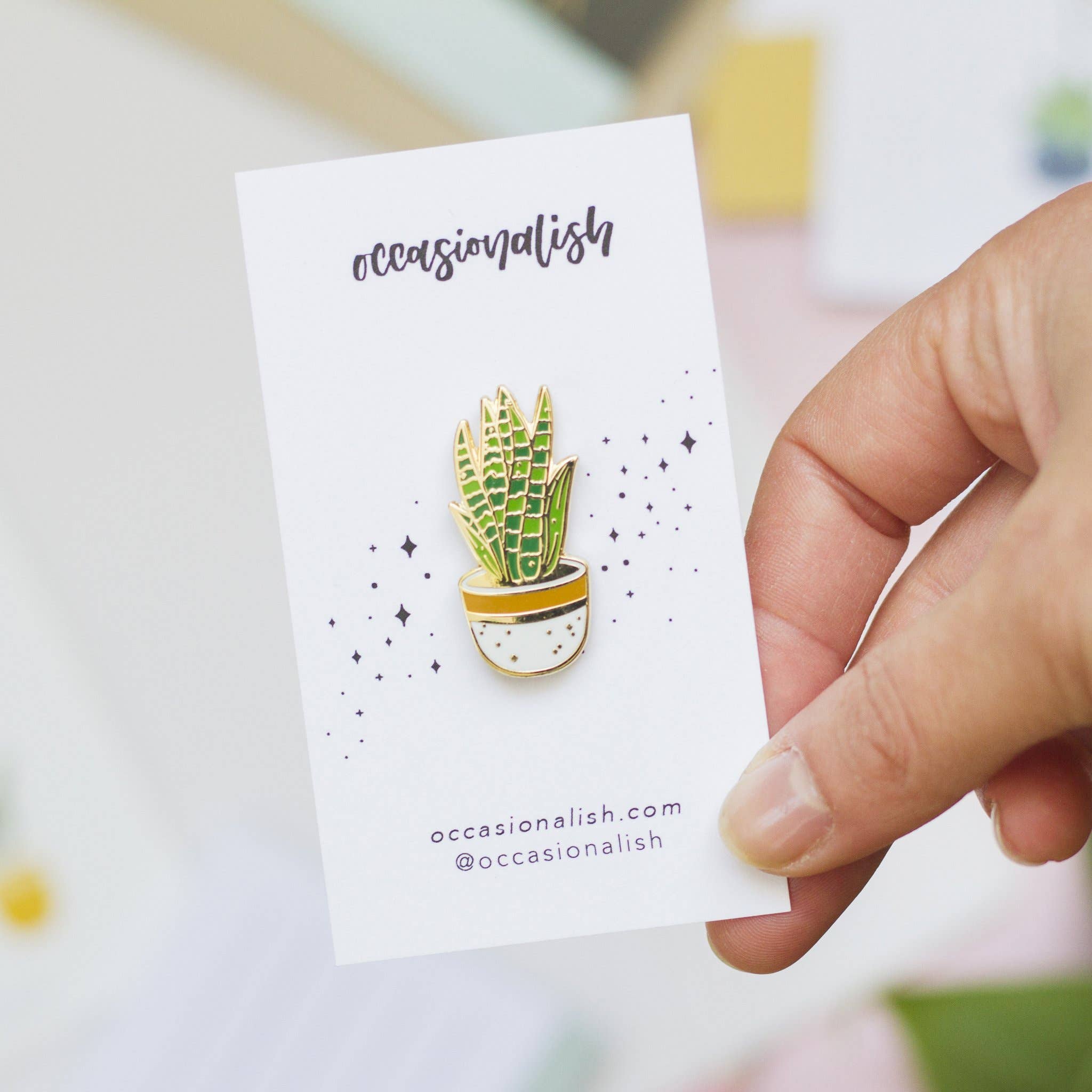 Snake Plant Enamel Pin