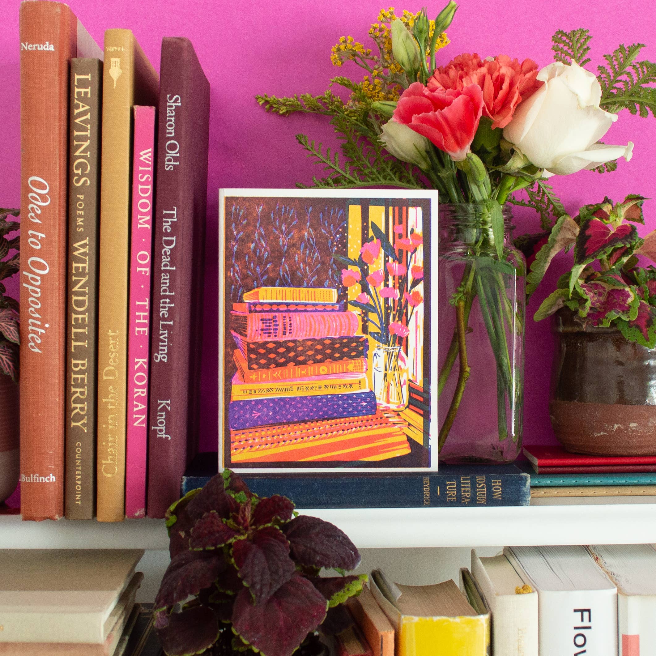 Still Life with Books and Flowers Card | Boxed Set of Six