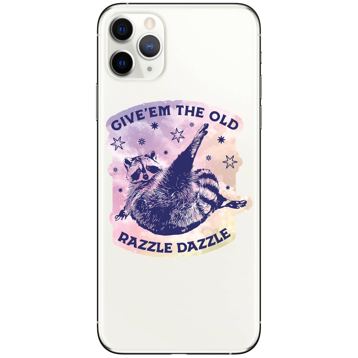 Razzle Dazzle Raccoon Humor High Quality Vinyl Sticker