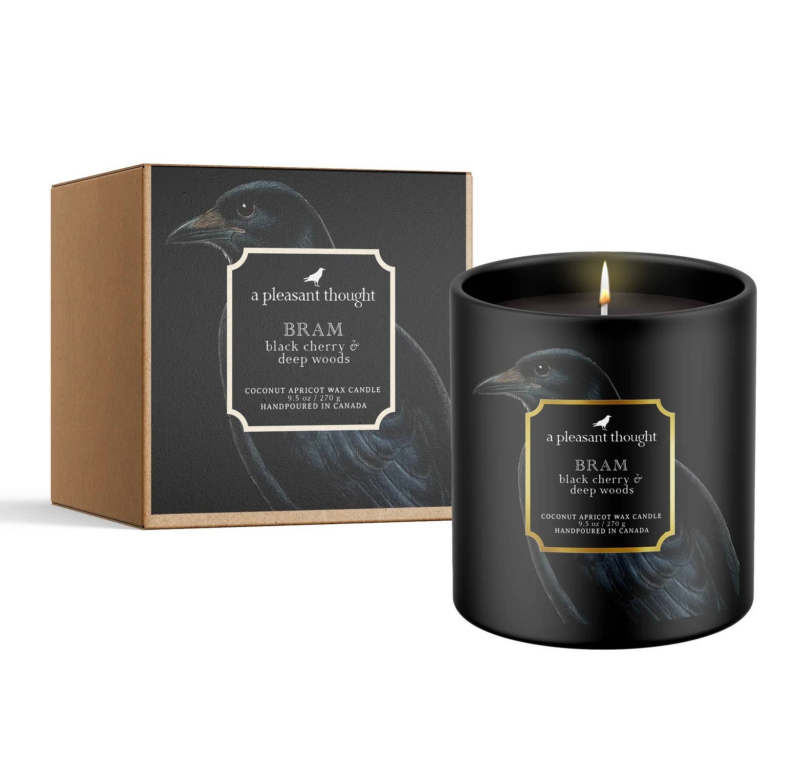 BRAM | BLACK CHERRY & DEEP WOODS | Wood Wick Candle