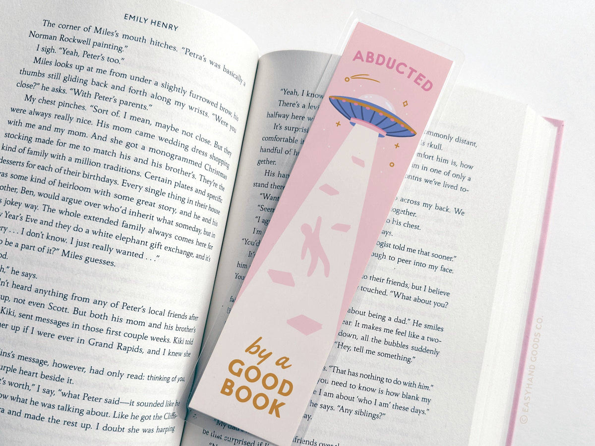 Abducted By A Good Book Laminated Bookmark