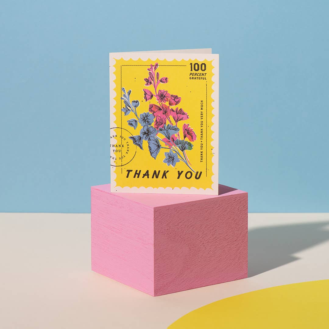 100 Percent thank you greeting card