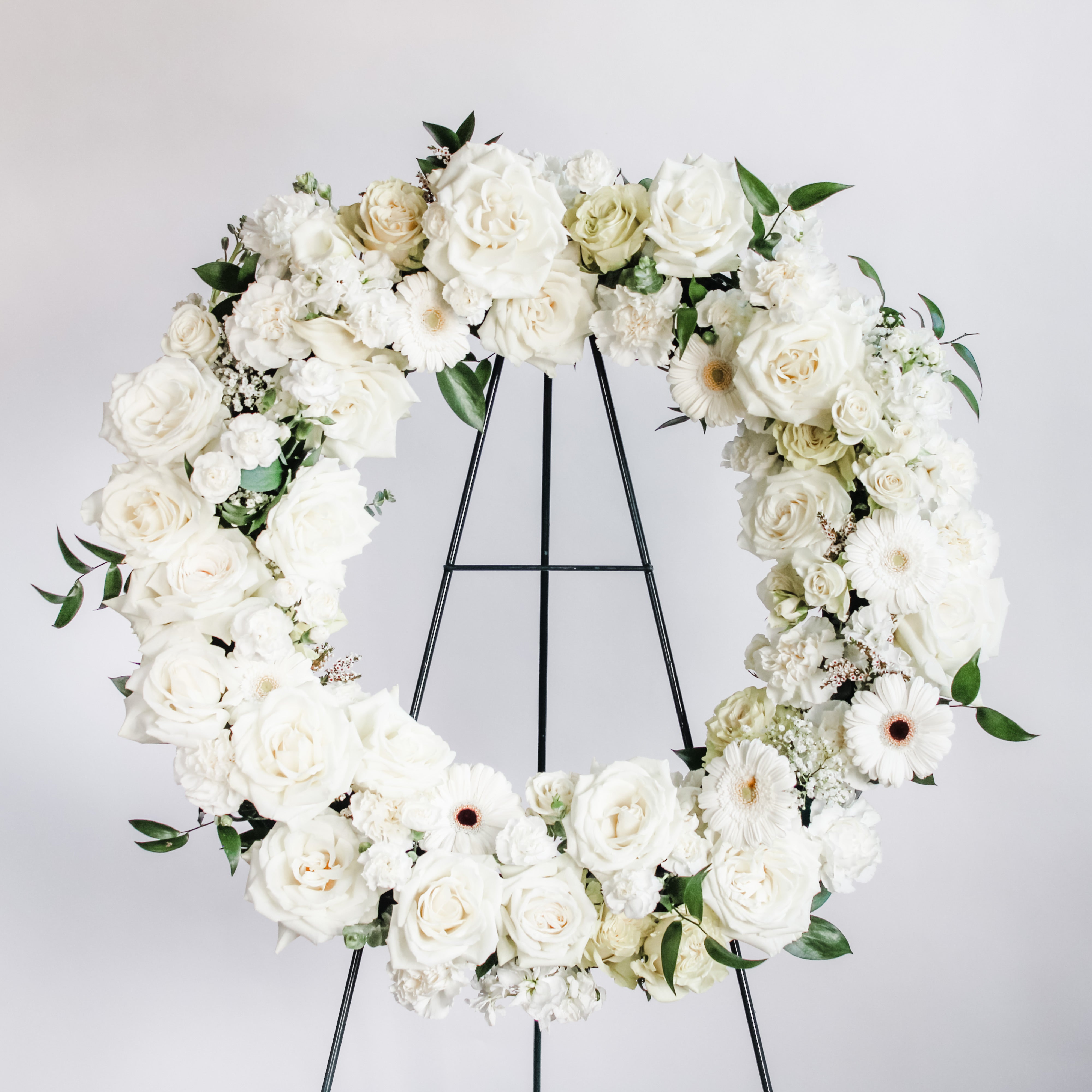 Eternity Wreath, Memorial Service Wreath, Funeral Floral Arrangement, Sympathy and Celebration of Life 