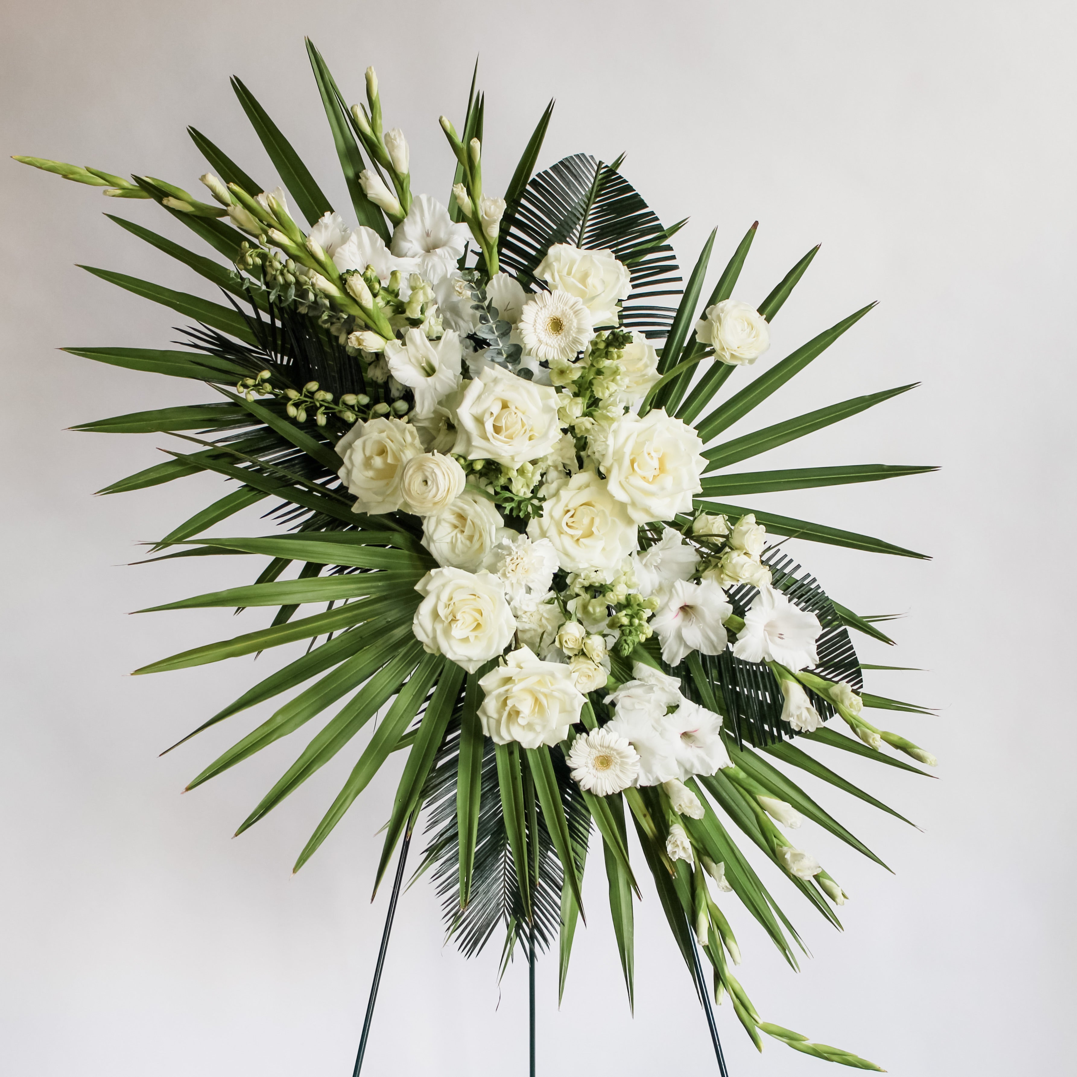 Modern Spray Arrangement, Memorial Service, Funeral Floral Arrangement, Sympathy and Celebration of Life 